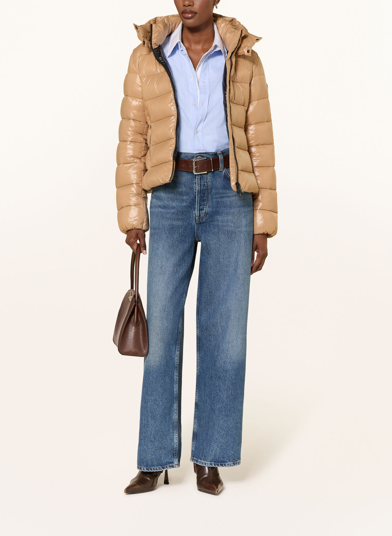 SAVE THE DUCK Steppjacke COSMARY mit abnehmbarer Kapuze: BEIGE