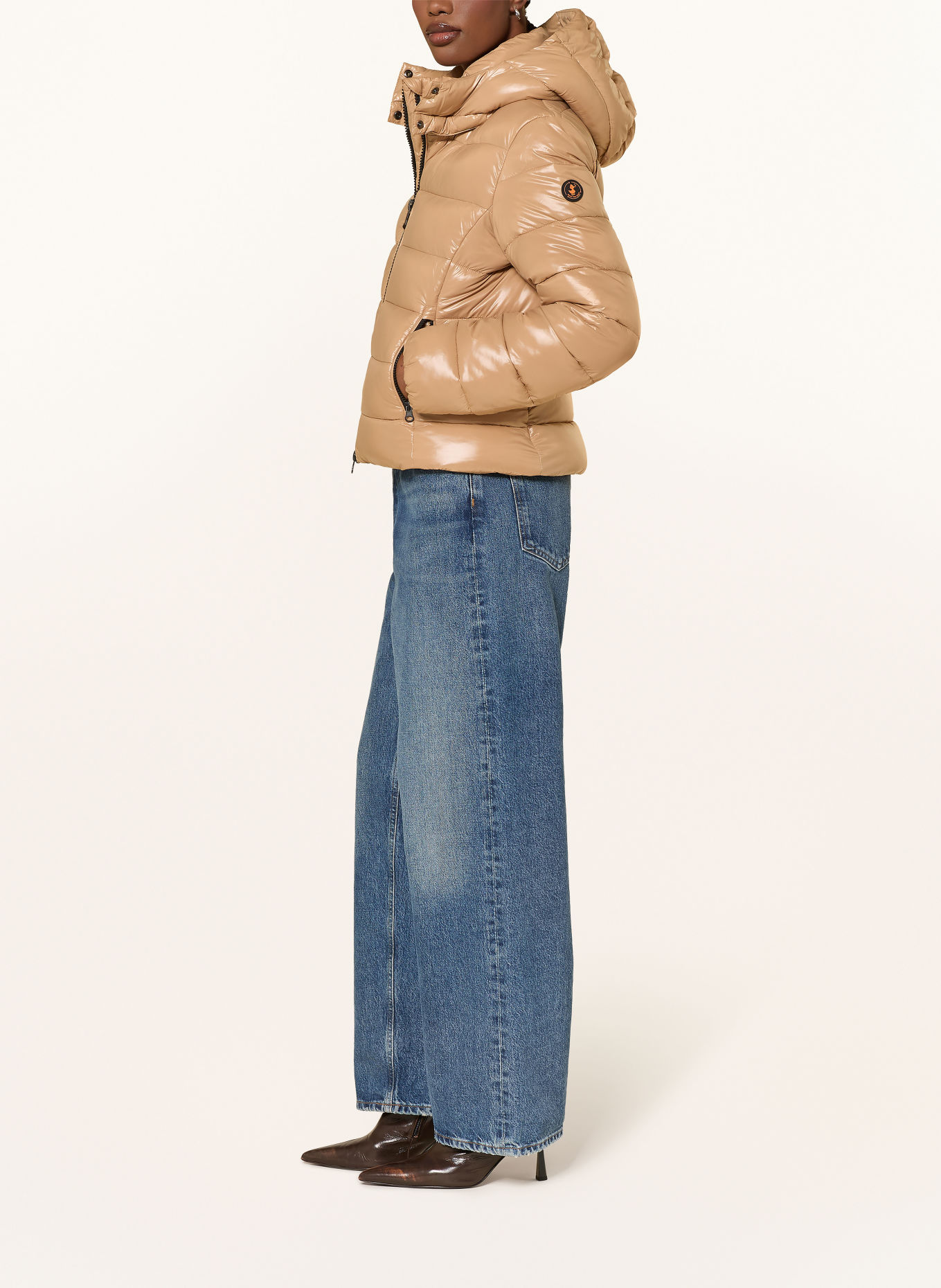 SAVE THE DUCK Steppjacke COSMARY mit abnehmbarer Kapuze: BEIGE