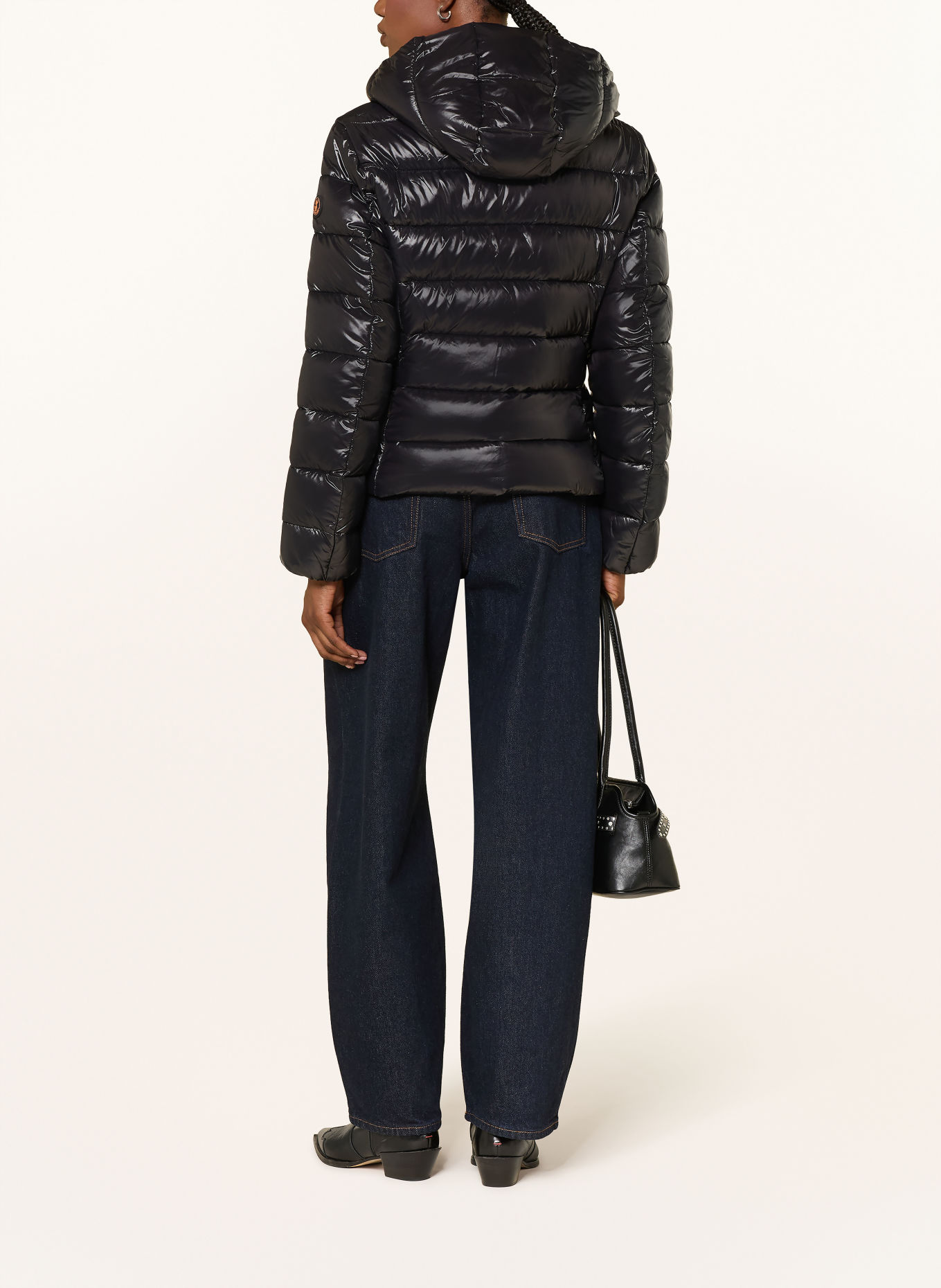 SAVE THE DUCK Steppjacke COSMARY mit abnehmbarer Kapuze: SCHWARZ