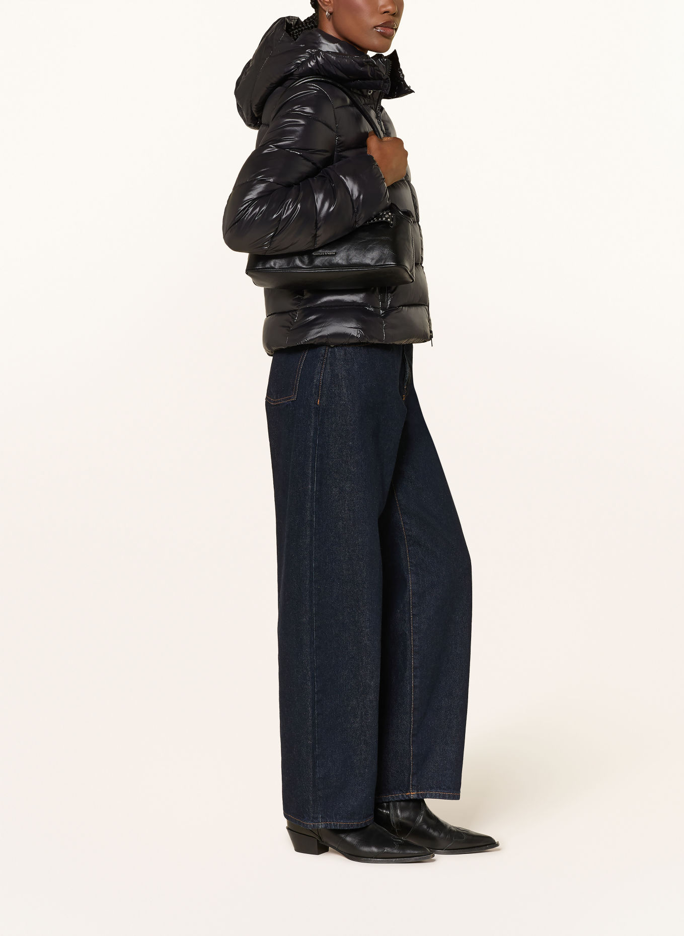 SAVE THE DUCK Steppjacke COSMARY mit abnehmbarer Kapuze: SCHWARZ