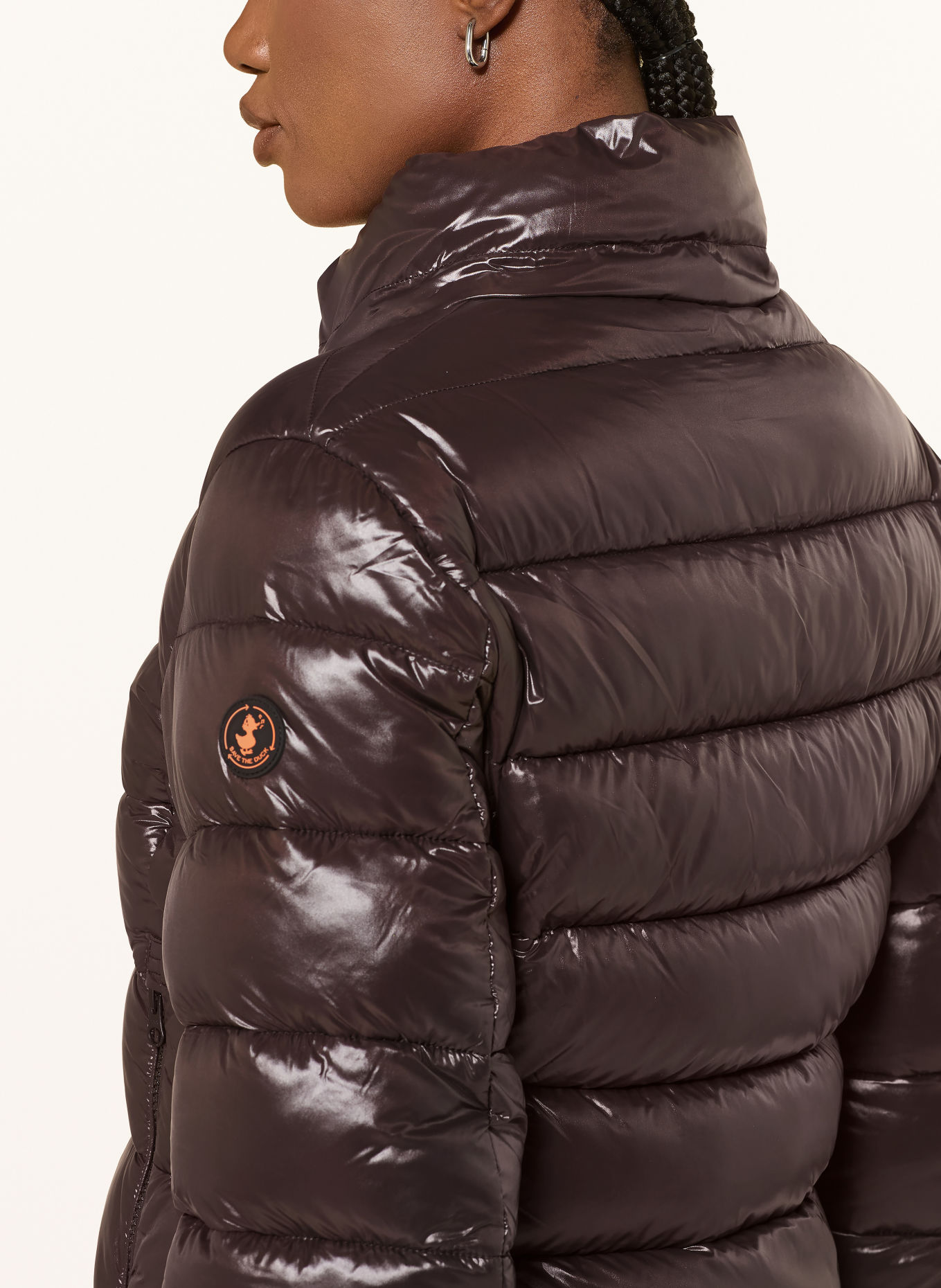 SAVE THE DUCK Steppjacke COSMARY mit abnehmbarer Kapuze: DUNKELBRAUN