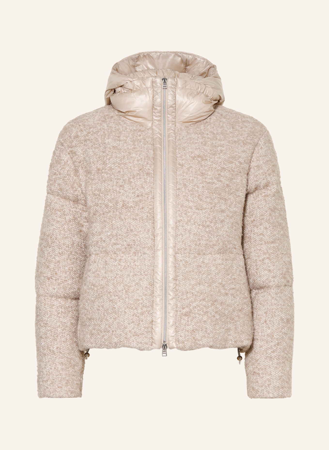 HERNO Daunenjacke aus Bouclé: BEIGE