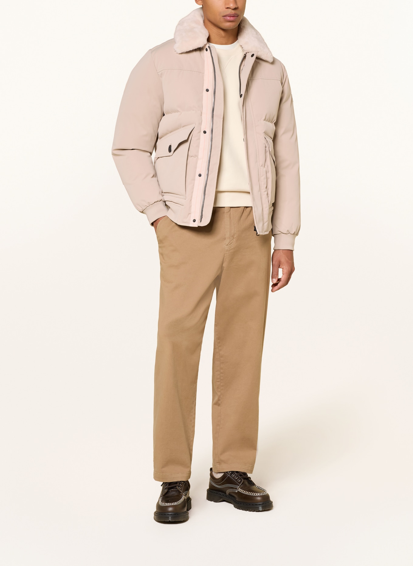 WELLENSTEYN Steppjacke SAPHIRE mit Kunstfell: CREME