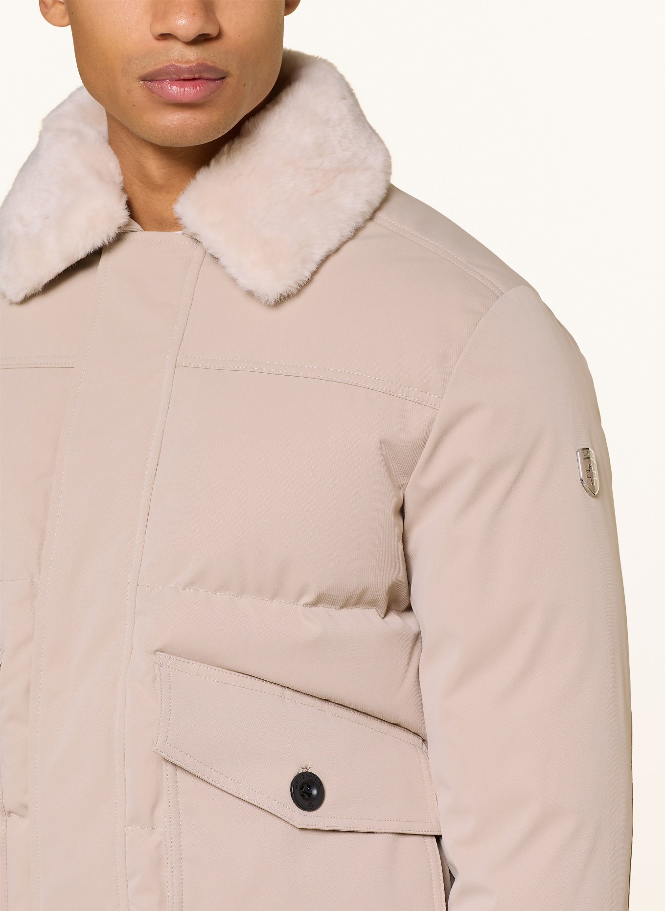 WELLENSTEYN Steppjacke SAPHIRE mit Kunstfell: CREME