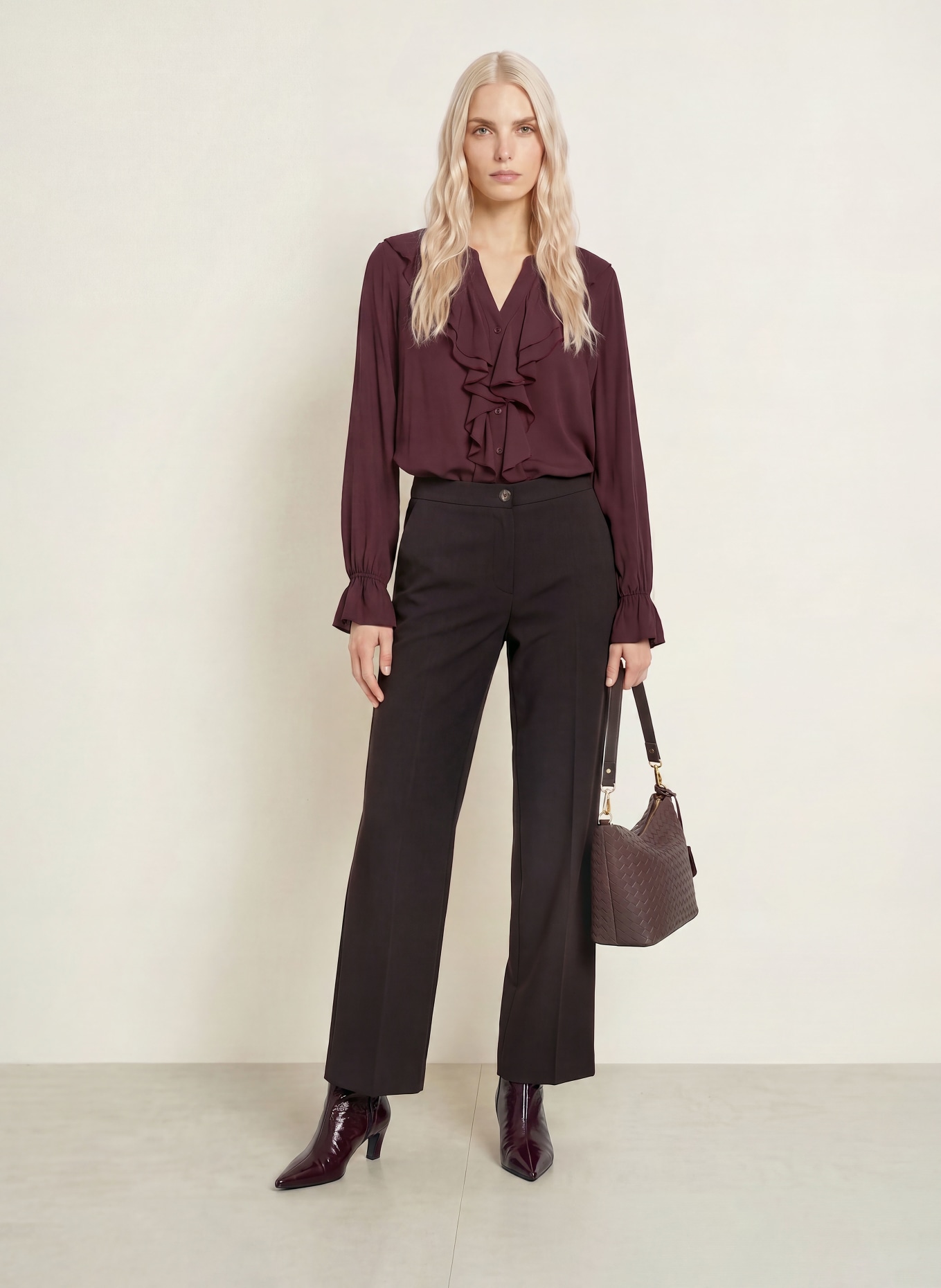 ELENA MIRO Broek: MARRON FONCÉ