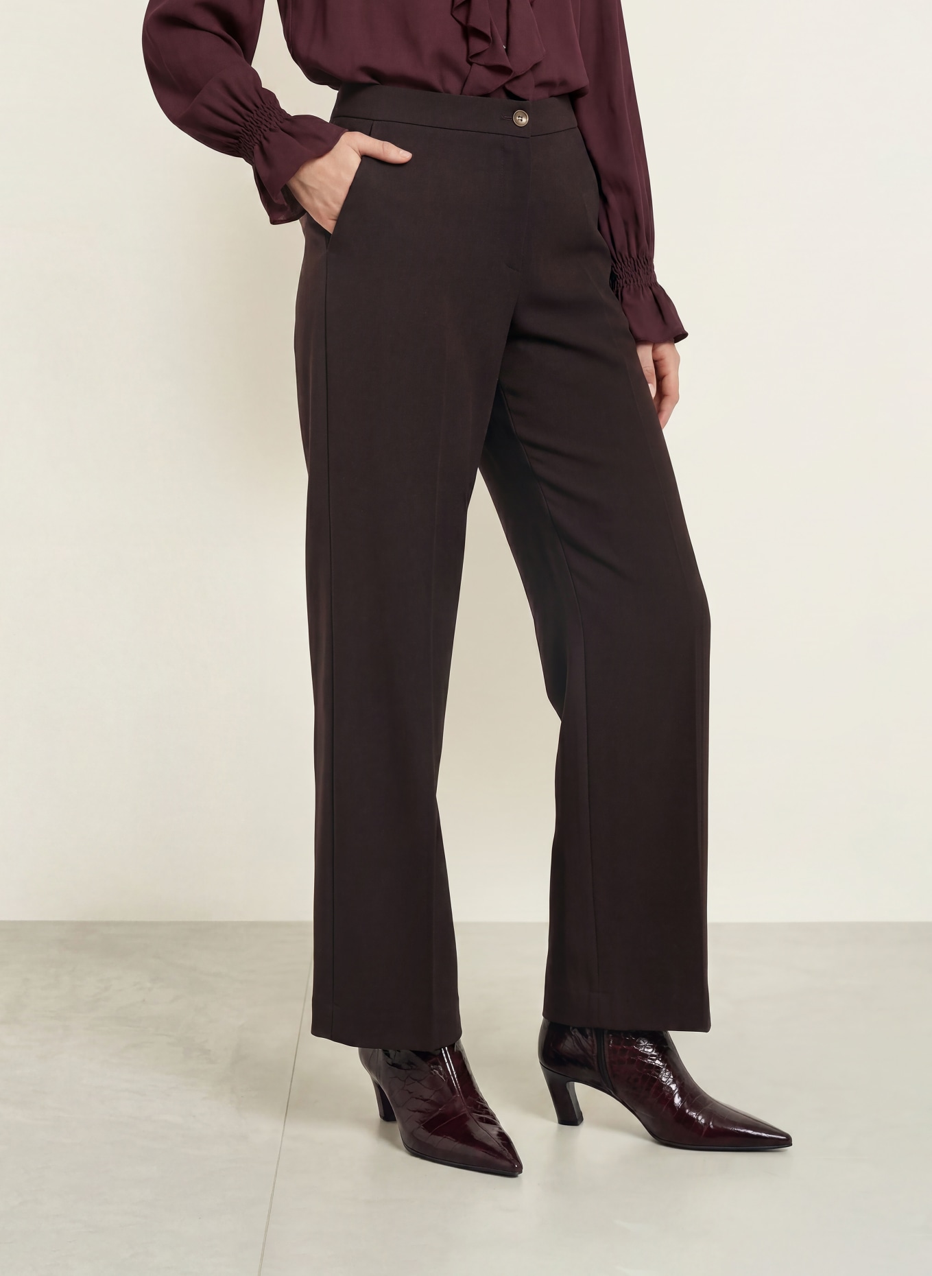 ELENA MIRO Broek: MARRON FONCÉ