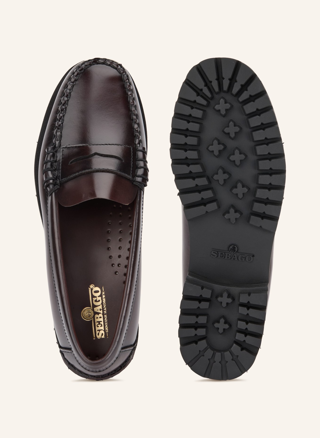 SEBAGO Penny loafery DAN LUG: TMAVĚ ČERVENÁ