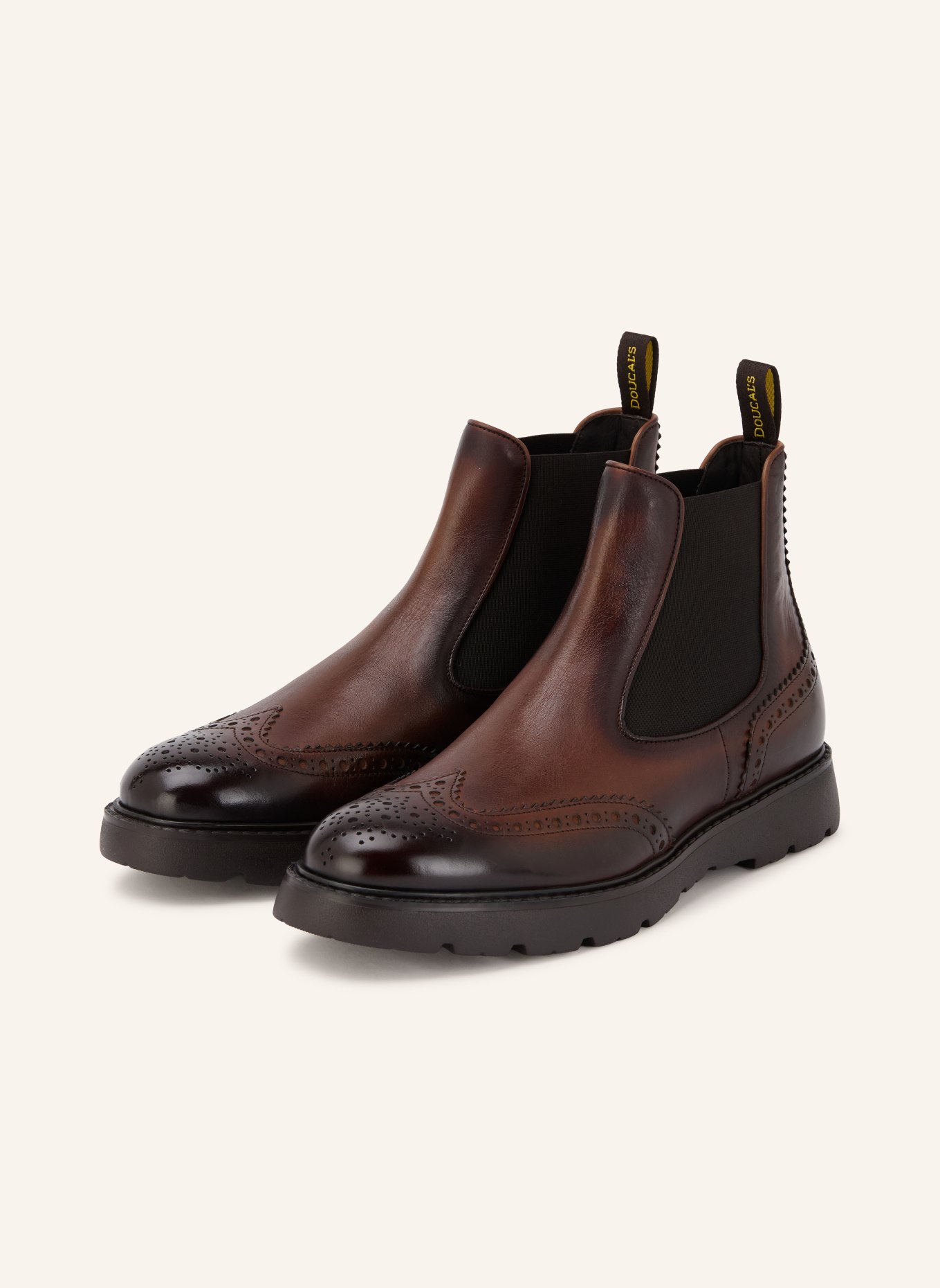 DOUCAL'S Bottines Chelsea BEATLES: MARRON