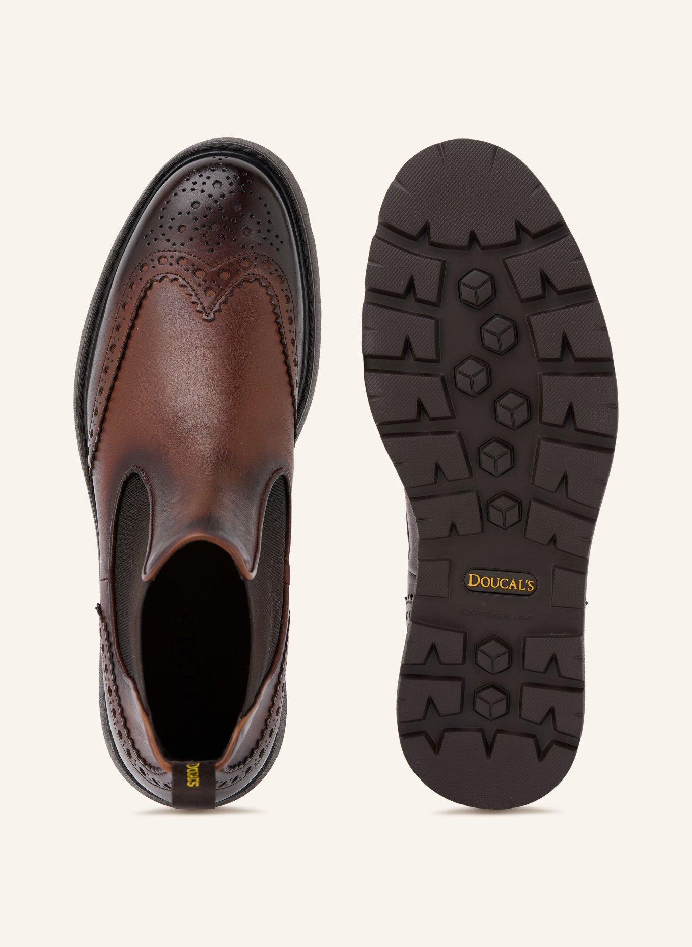 DOUCAL'S Bottines Chelsea BEATLES: MARRON
