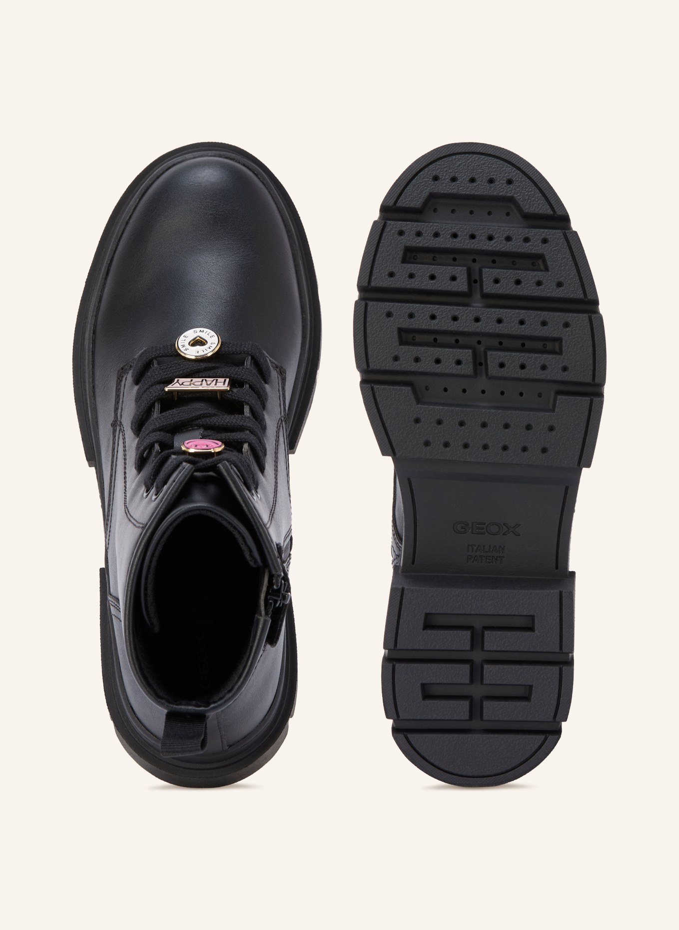 GEOX Boots à lacets KARSYN: NOIR