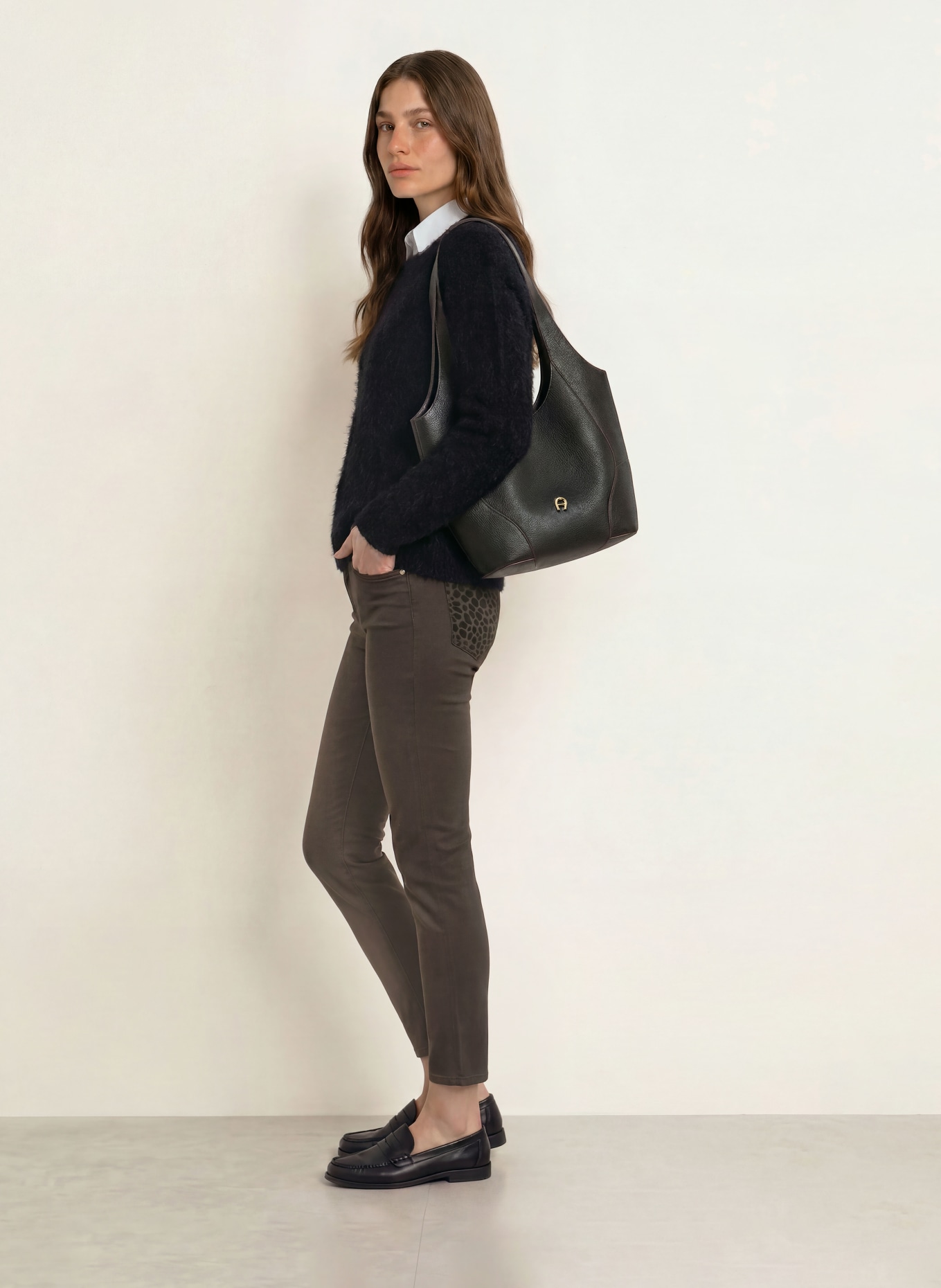 MARC CAIN 7/8-Hose SILEA: 698 after dark