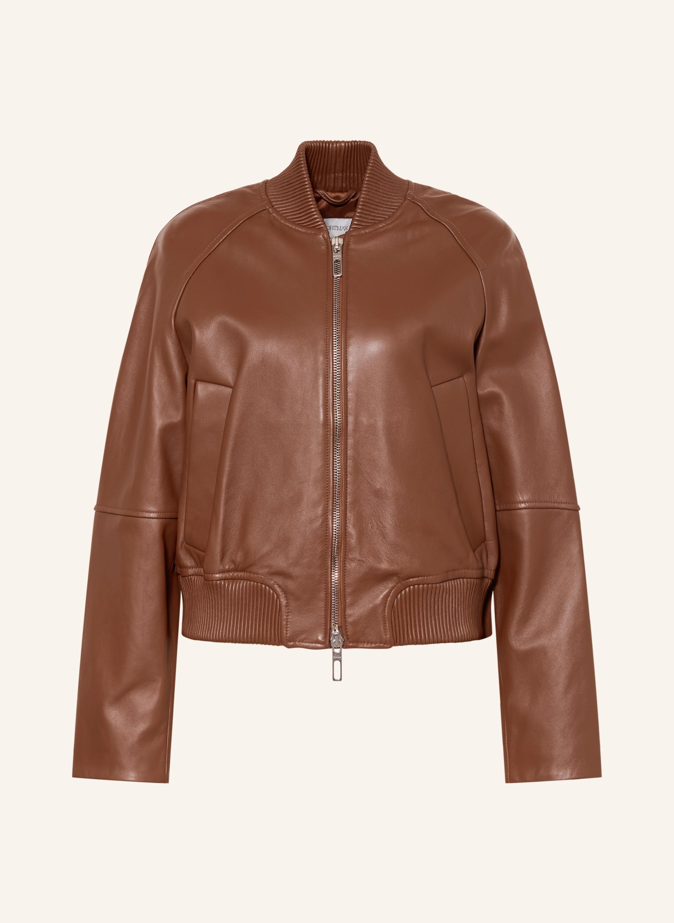SPORTMAX Lederjacke AMOUR: BRAUN