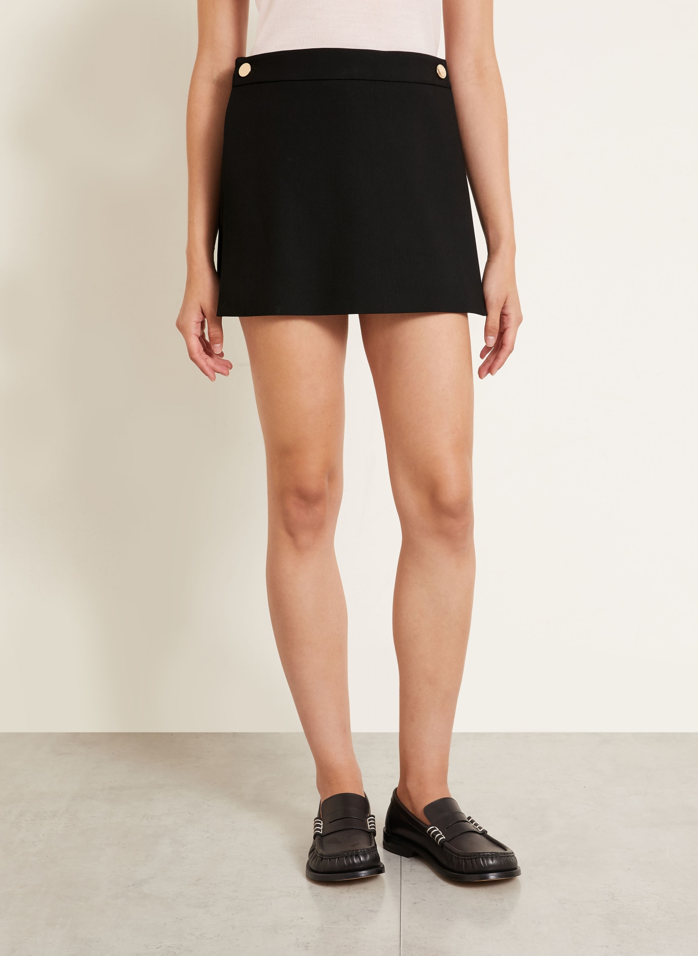 SPORTMAX Skort OTTUSO med strass: SVART
