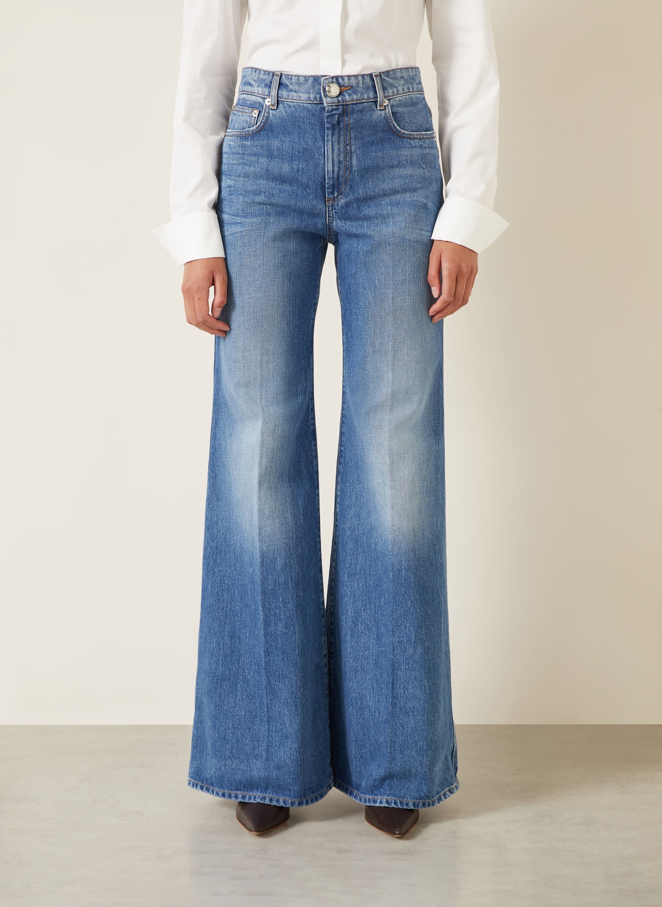 SPORTMAX Jeansy flared MEANDRO: 005 MIDNIGHTBLUE