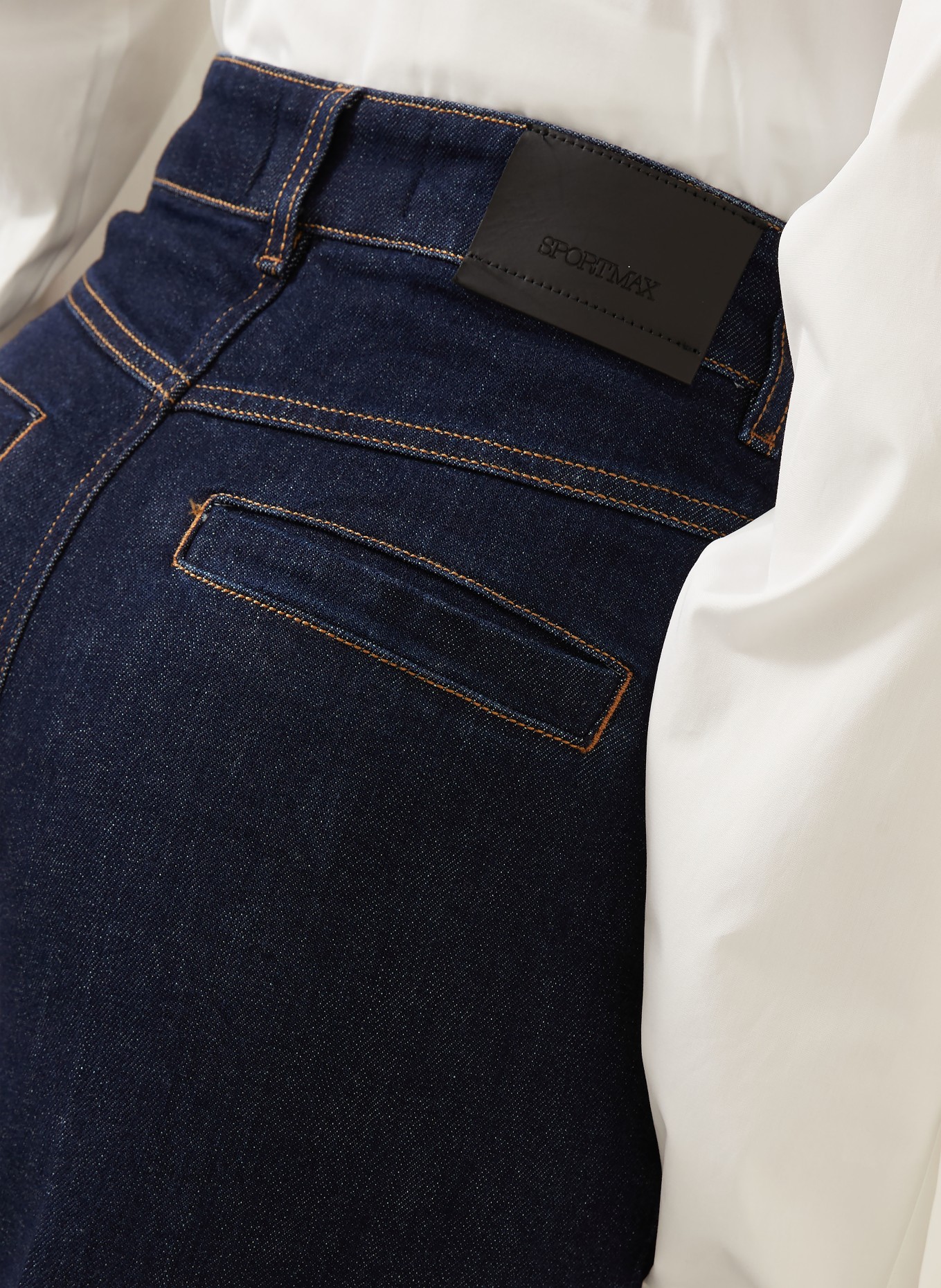 SPORTMAX Jean wide leg RAPIDO: 001 MIDNIGHTBLUE