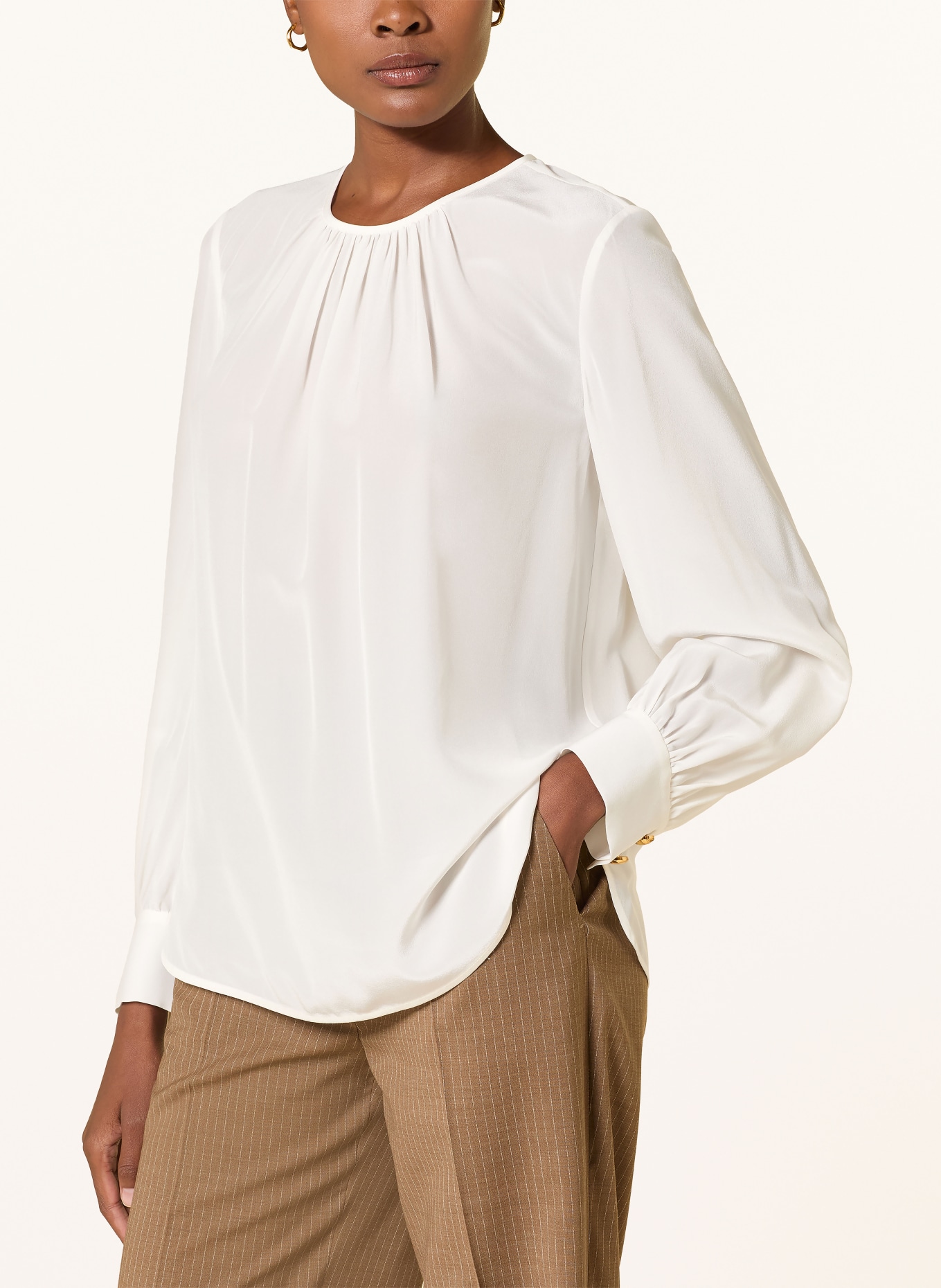 Max Mara STUDIO Seidenbluse VASTO: WEISS