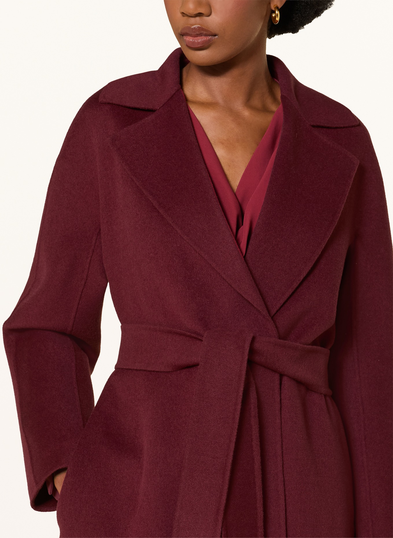 Max Mara STUDIO CLES Wool coat: DARK RED