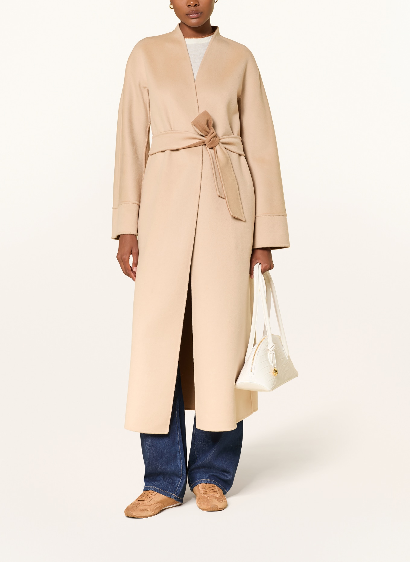 Max Mara STUDIO NODO Reversible Wool Coat: CAMEL
