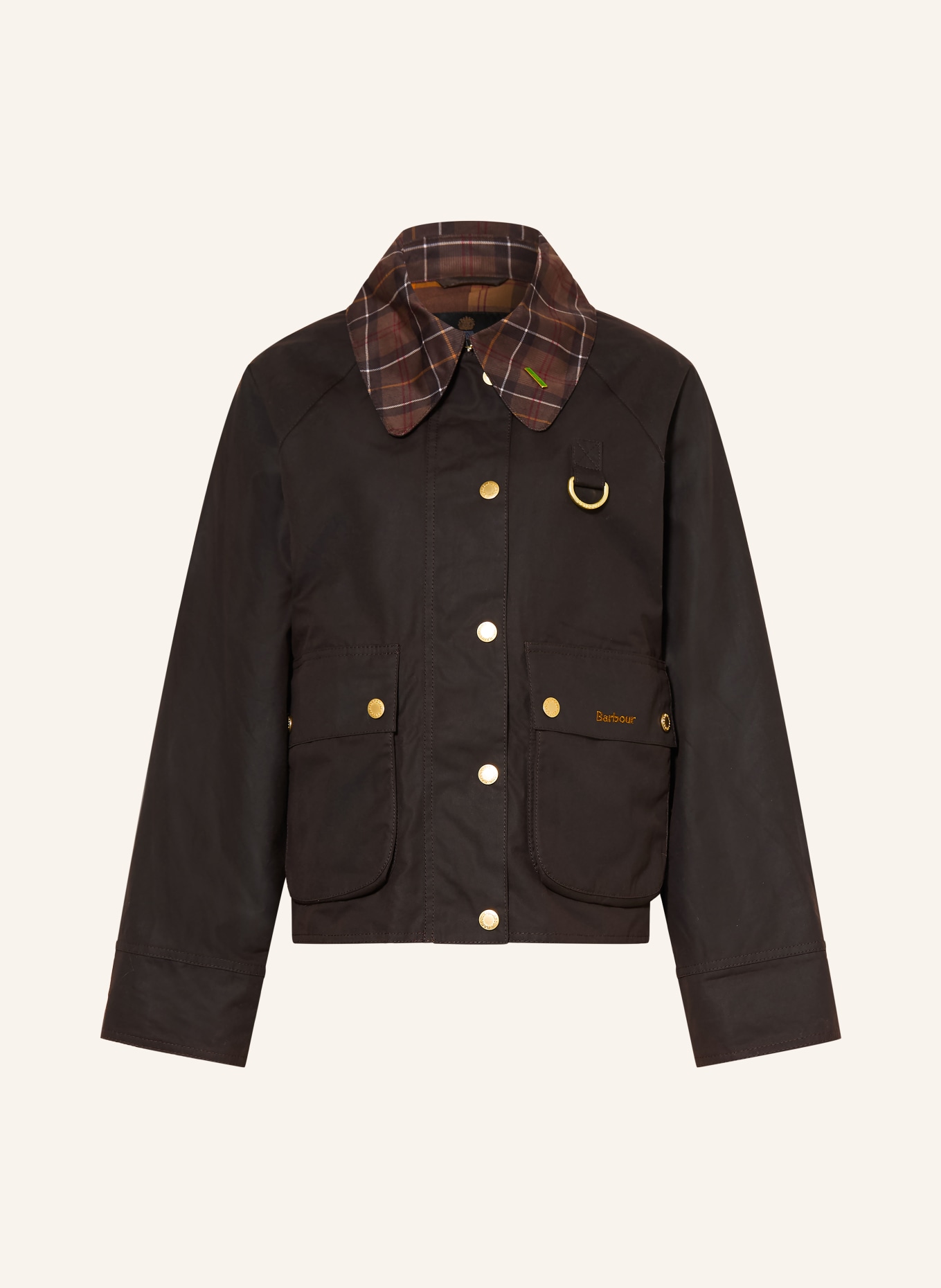 Barbour ICONS SPEY Jacket: DARK BROWN / BEIGE / DARK RED
