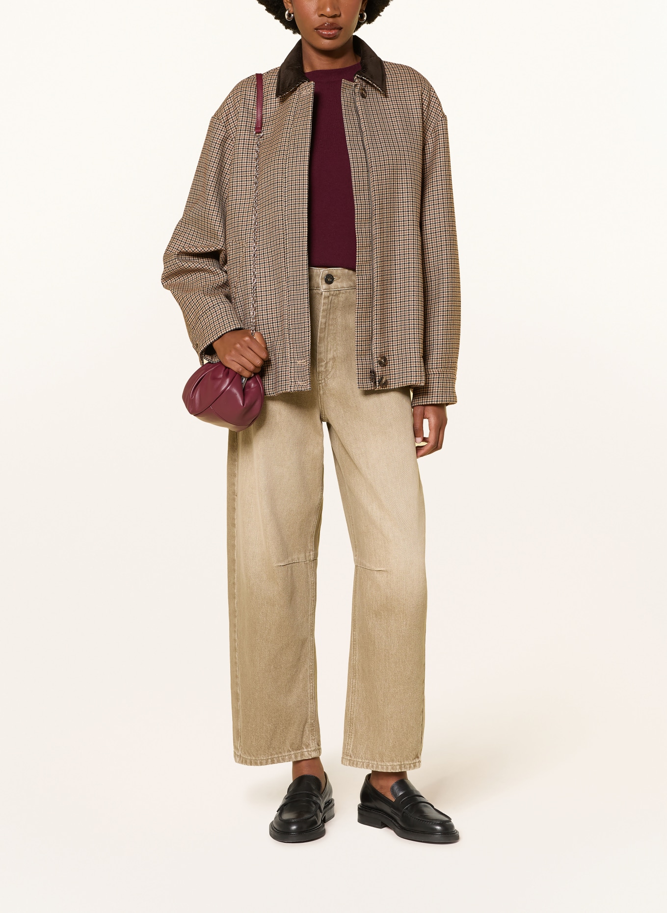 WEEKEND Max Mara Oversized-blouson FESTA: BEIGE / KONJAK / SVART