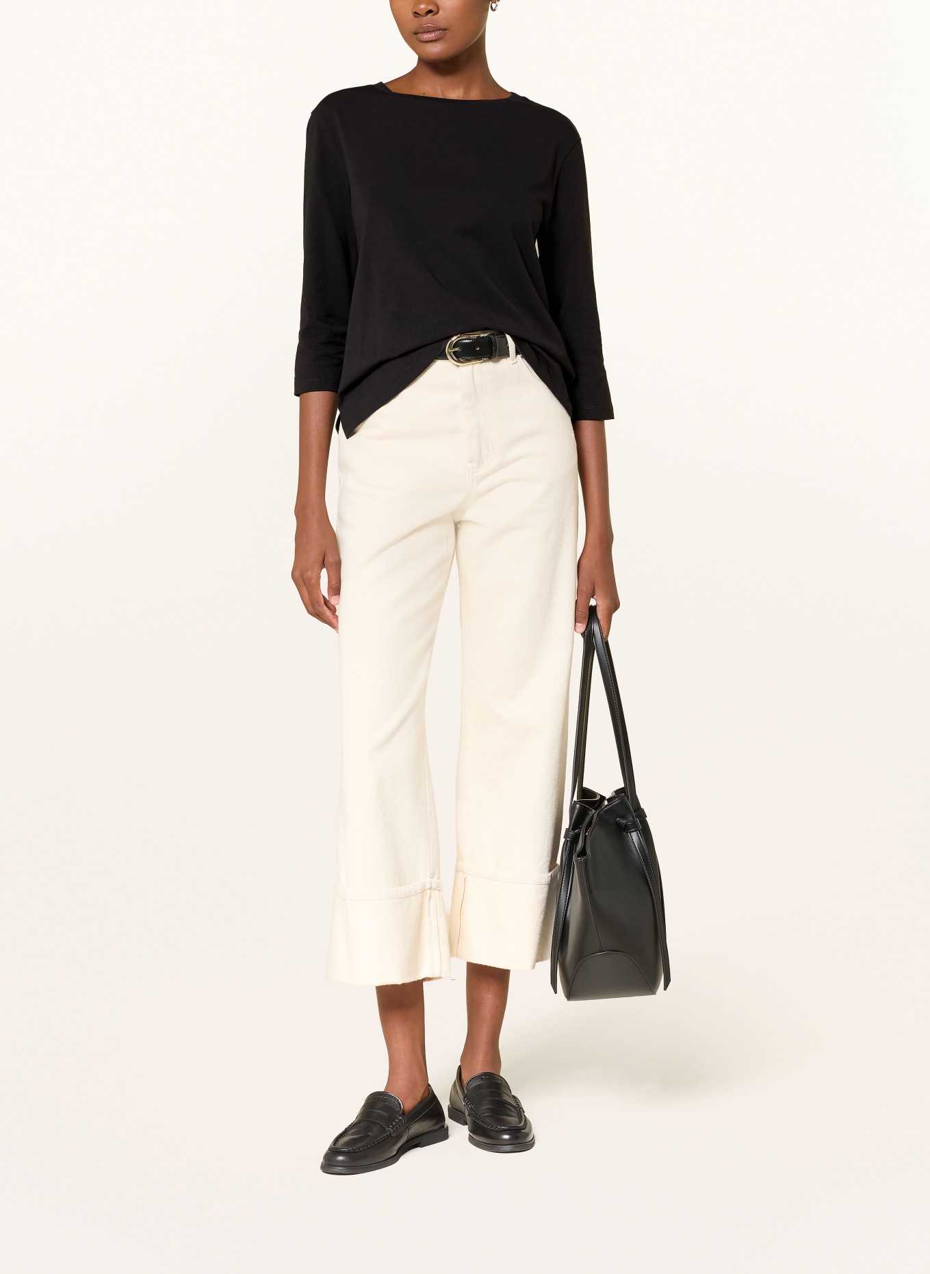 WEEKEND Max Mara Tričko MULTIA s 3/4 rukávem: ČERNÁ
