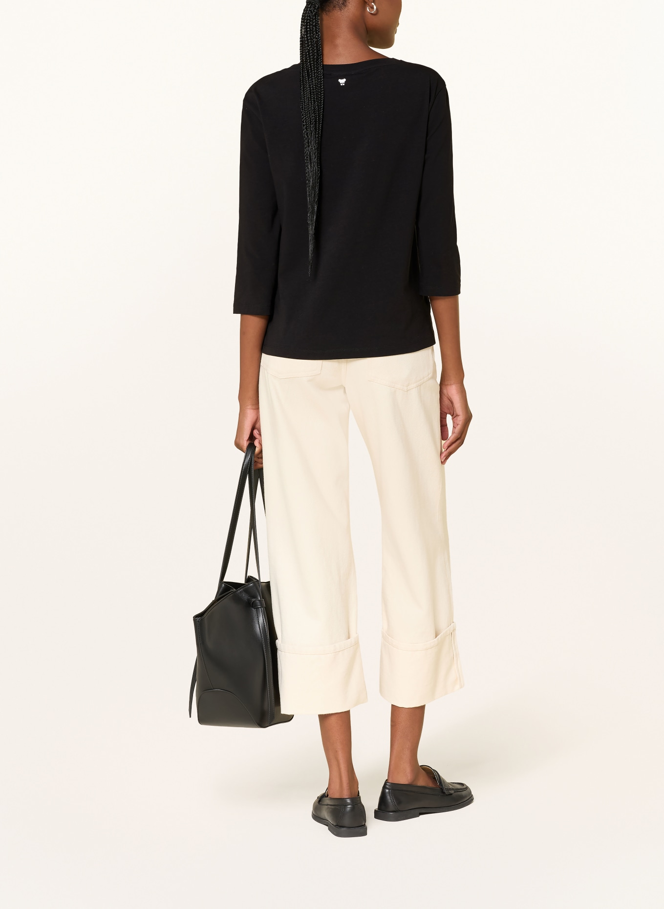 WEEKEND Max Mara Tričko MULTIA s 3/4 rukávem: ČERNÁ
