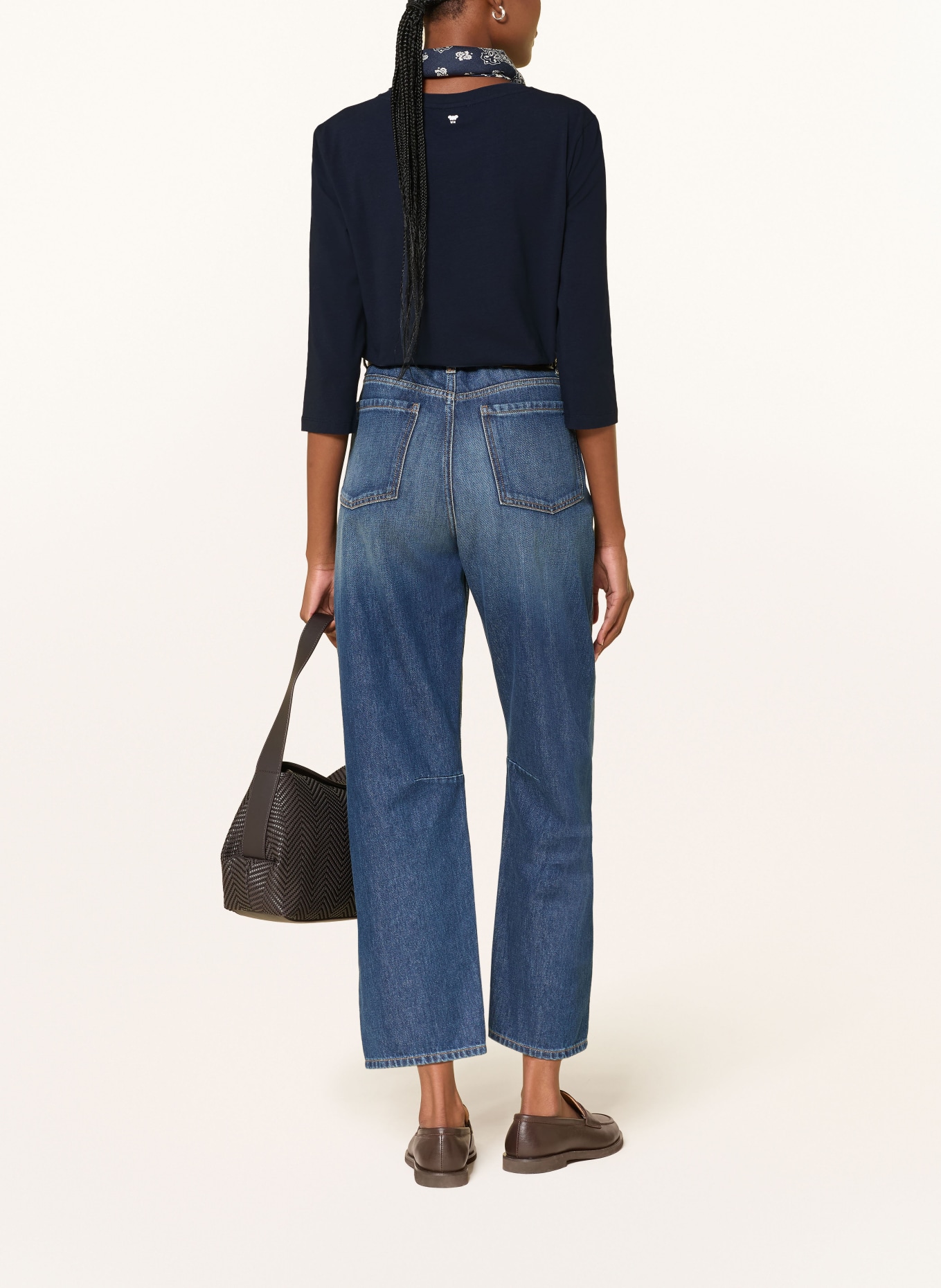 WEEKEND Max Mara Tričko MULTIA s 3/4 rukávem: TMAVĚ MODRÁ