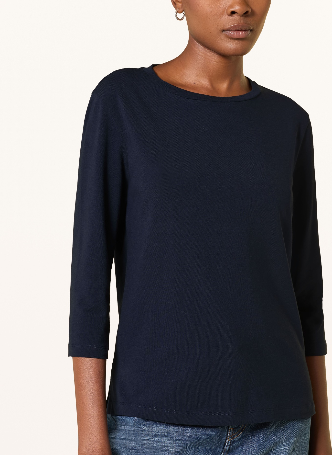 WEEKEND Max Mara Tričko MULTIA s 3/4 rukávem: TMAVĚ MODRÁ