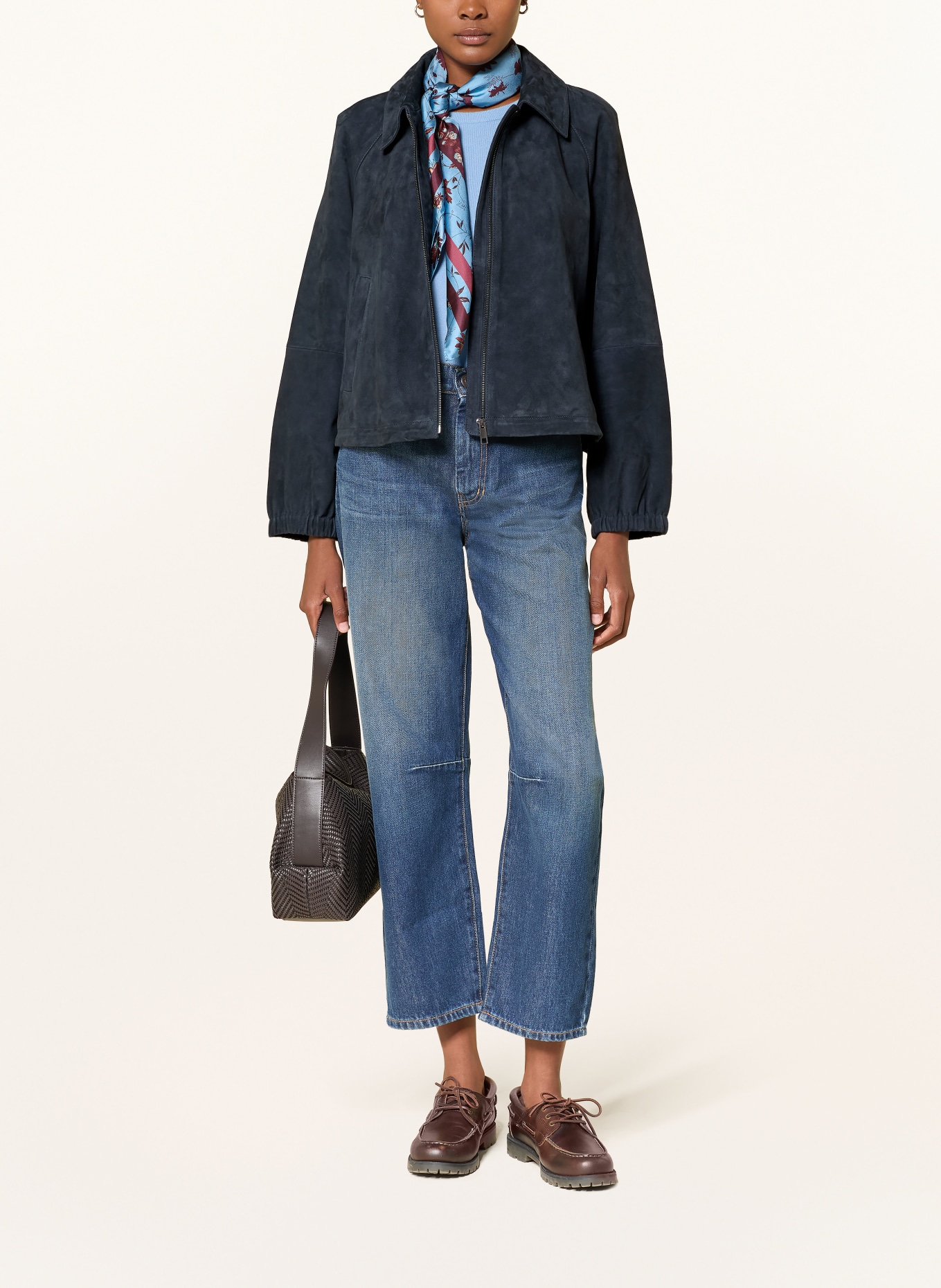 WEEKEND Max Mara Jacheta de piele ZUPPA: ALBASTRU ÎNCHIS