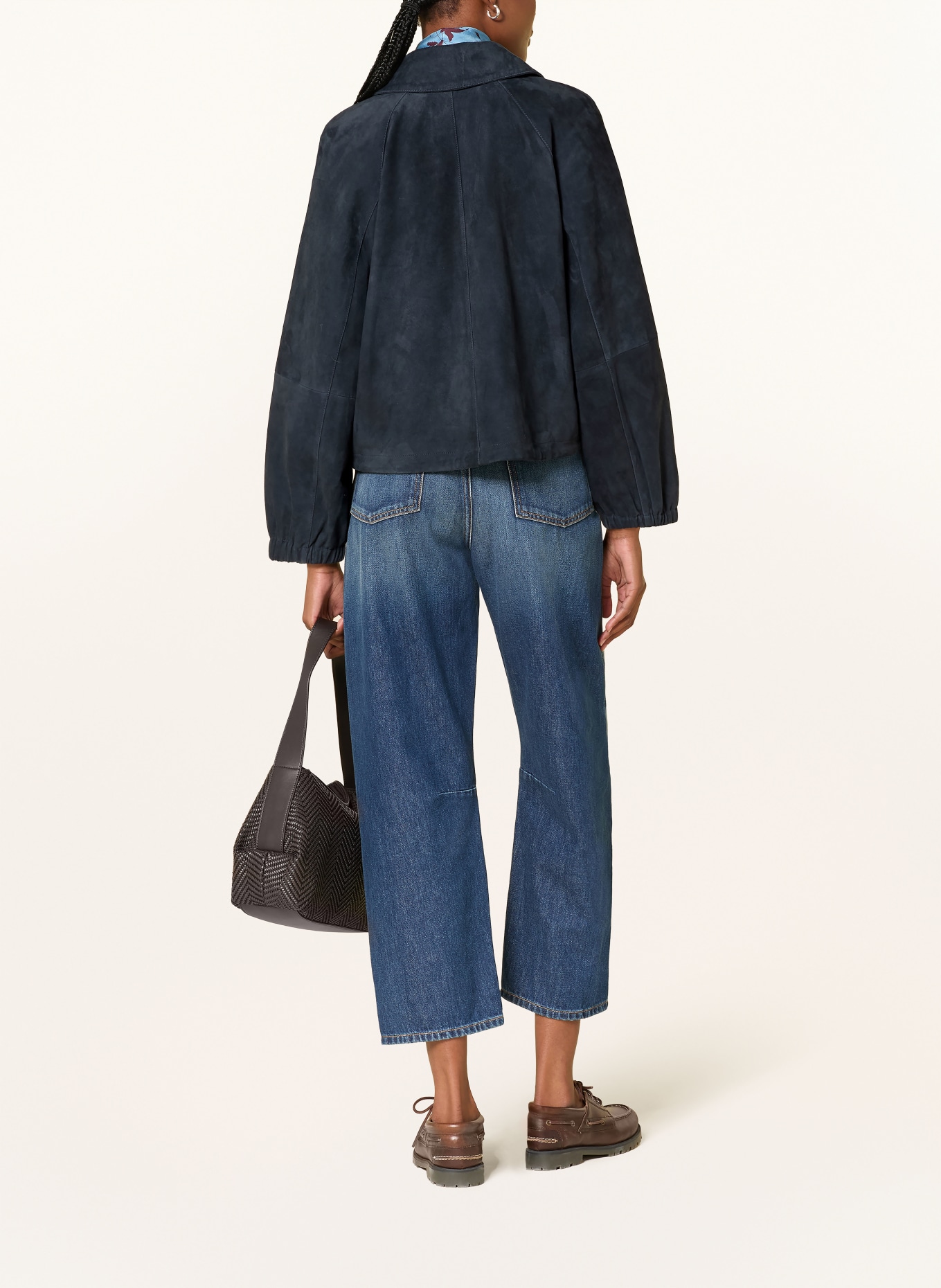 WEEKEND Max Mara Jacheta de piele ZUPPA: ALBASTRU ÎNCHIS