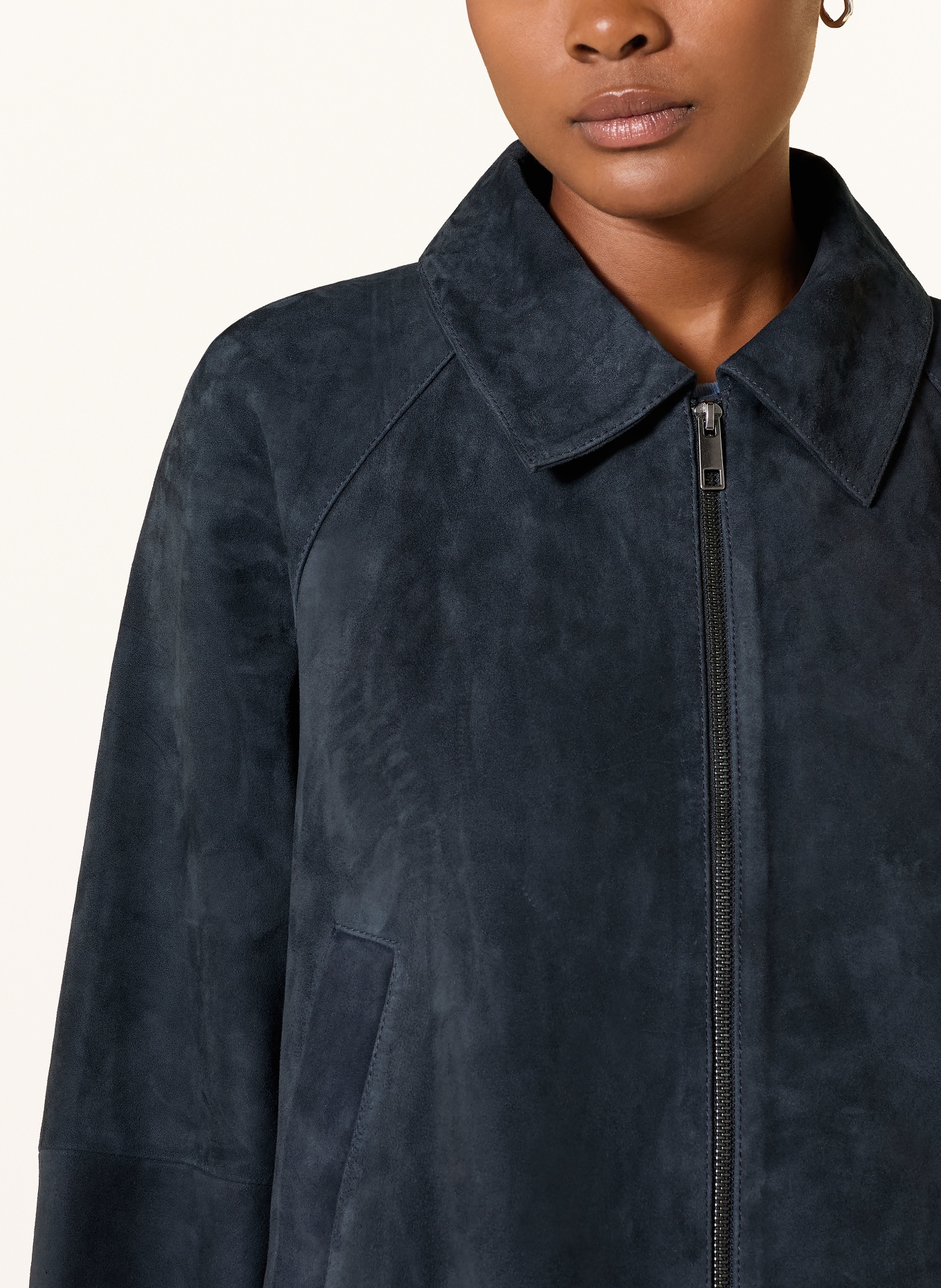 WEEKEND Max Mara Jacheta de piele ZUPPA: ALBASTRU ÎNCHIS