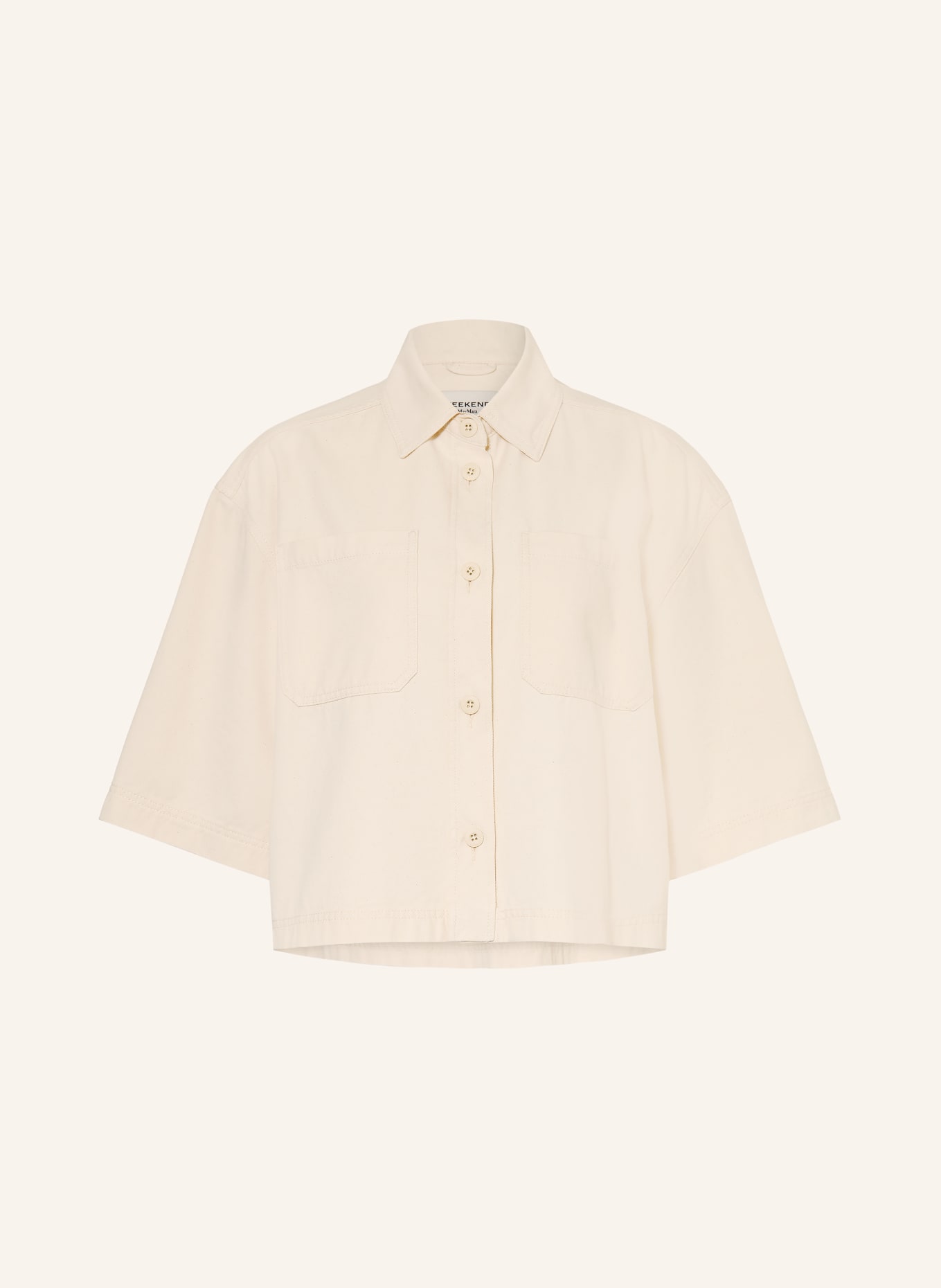 WEEKEND Max Mara Jacheta din denim TERRA cu mâneci 3/4: 001 ECRU
