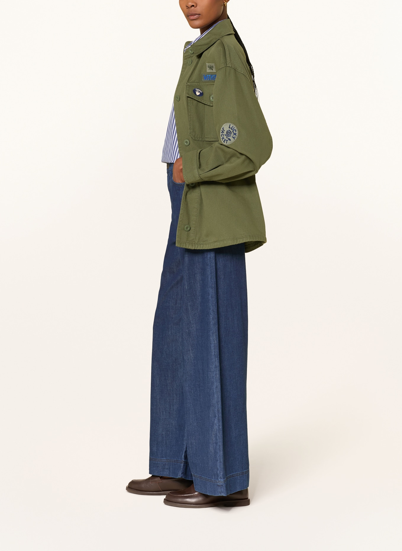 WEEKEND Max Mara VEGA-jeans med brede ben: 001 NAVY