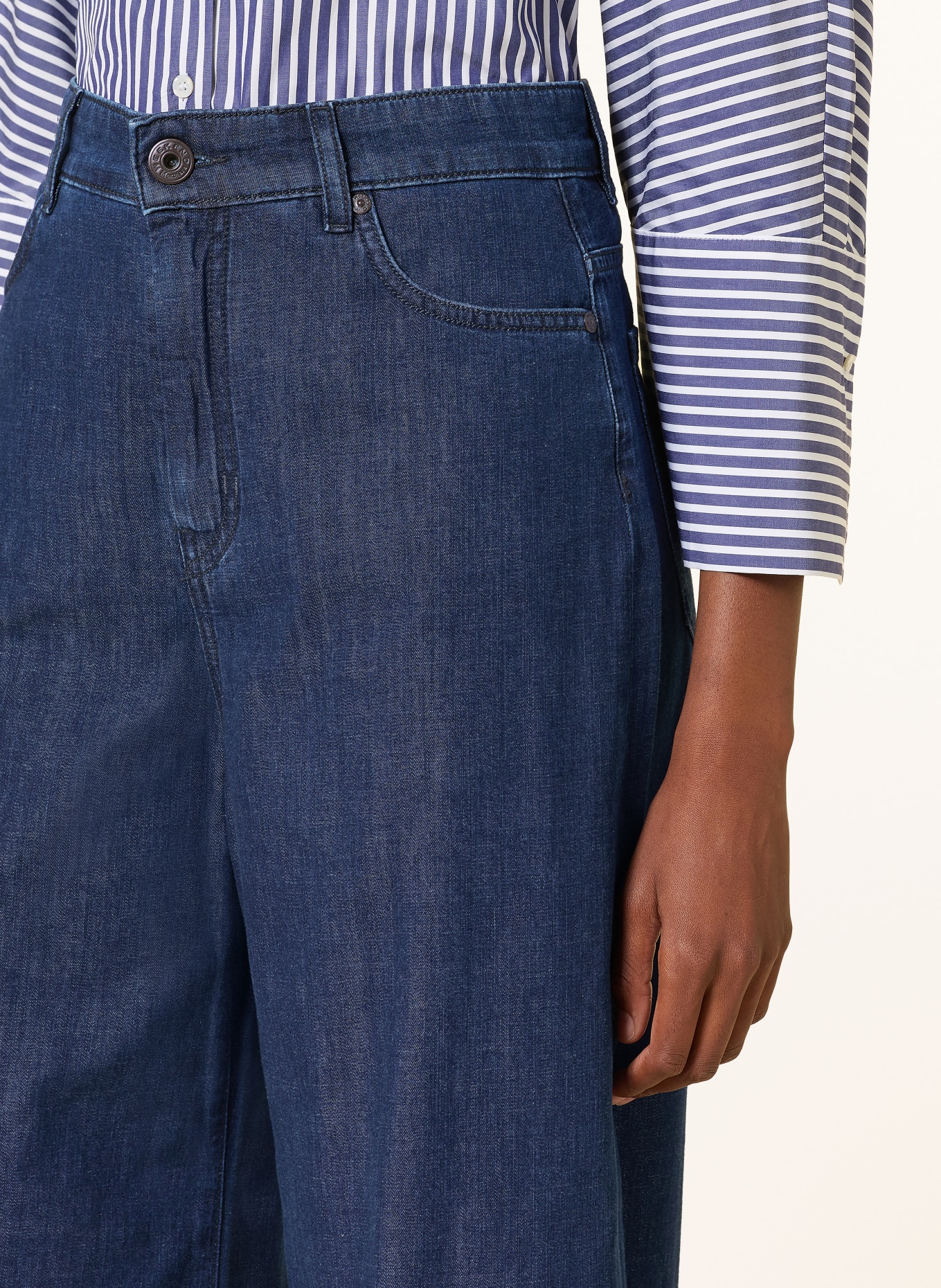 WEEKEND Max Mara VEGA-jeans med brede ben: 001 NAVY