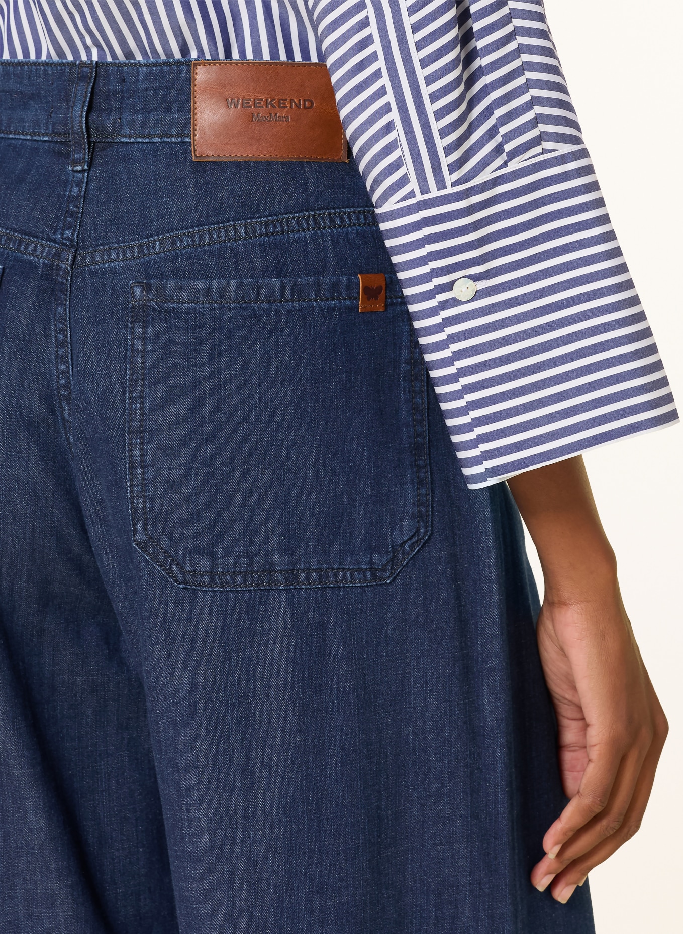 WEEKEND Max Mara VEGA-jeans med brede ben: 001 NAVY