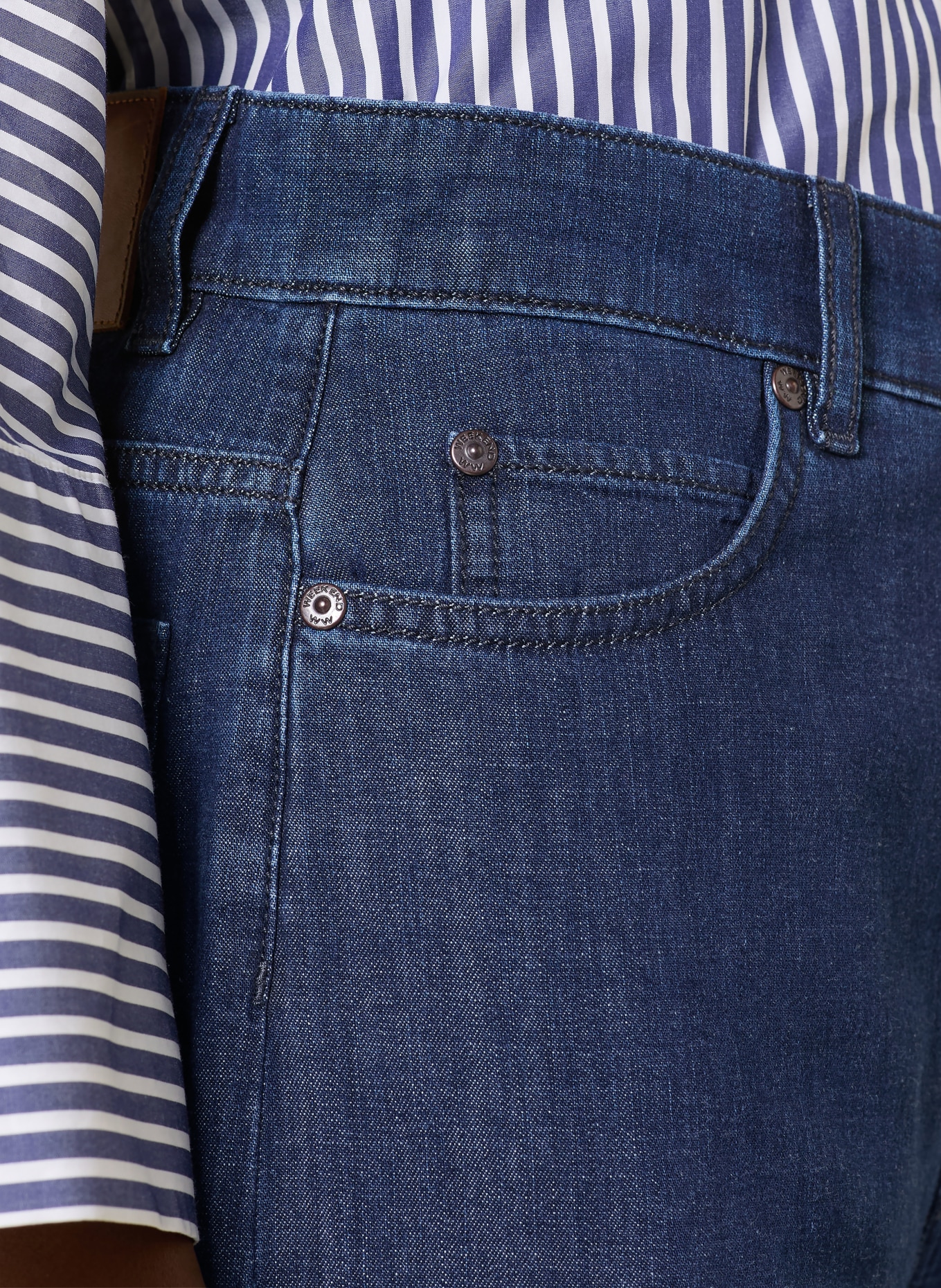 WEEKEND Max Mara VEGA-jeans med brede ben: 001 NAVY