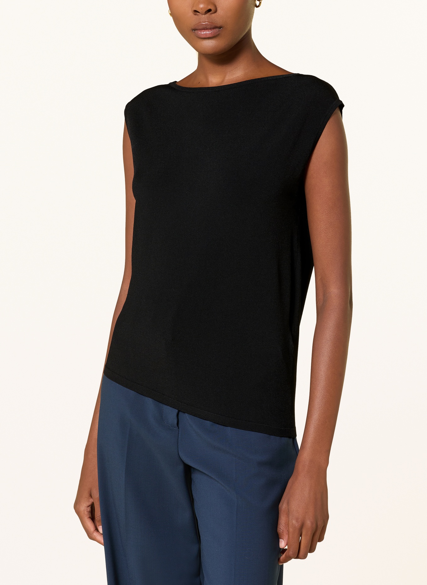 WEEKEND Max Mara BELLA Knit Top: BLACK