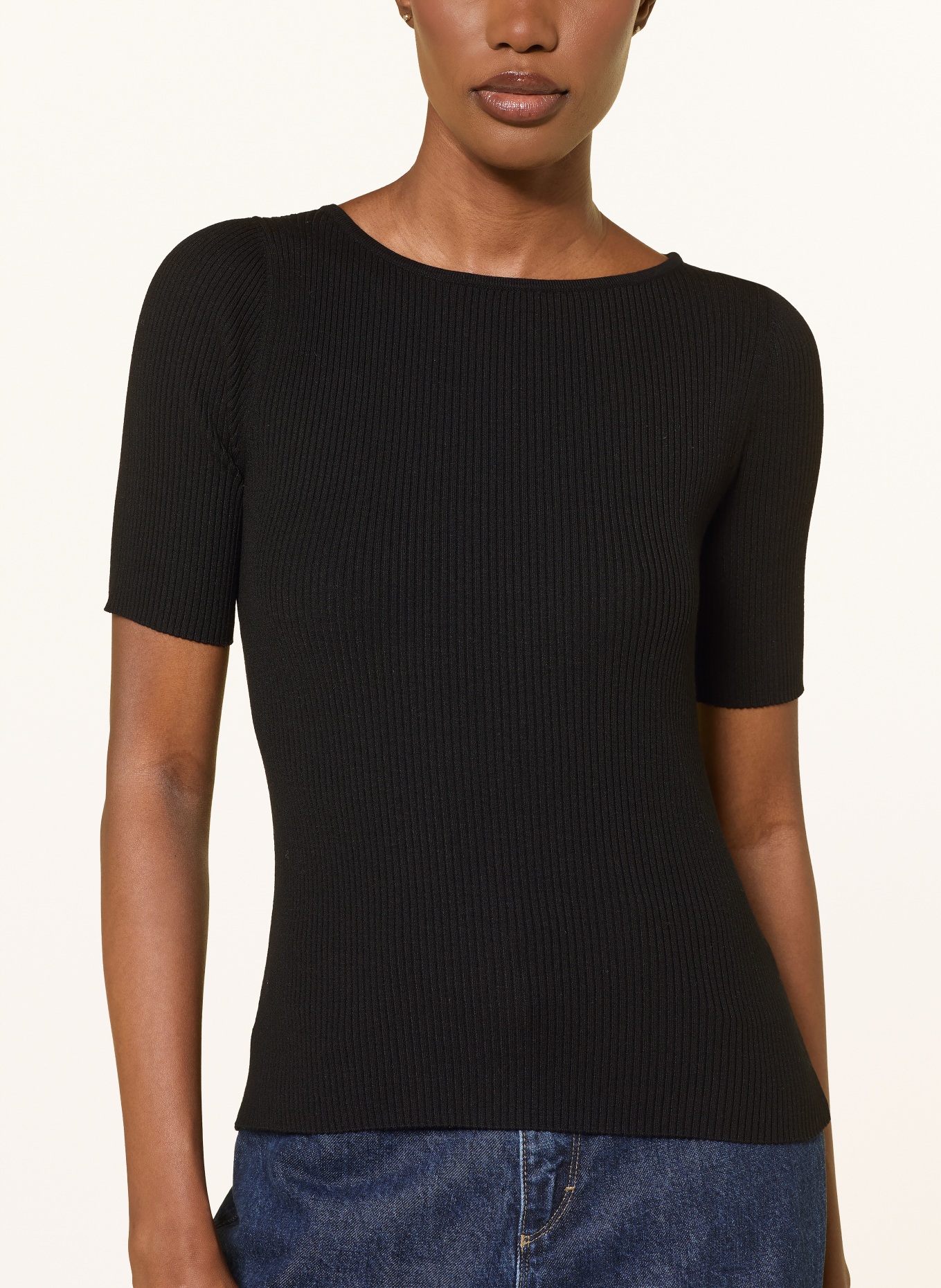 WEEKEND Max Mara Gebreid shirt GOLA: ZWART