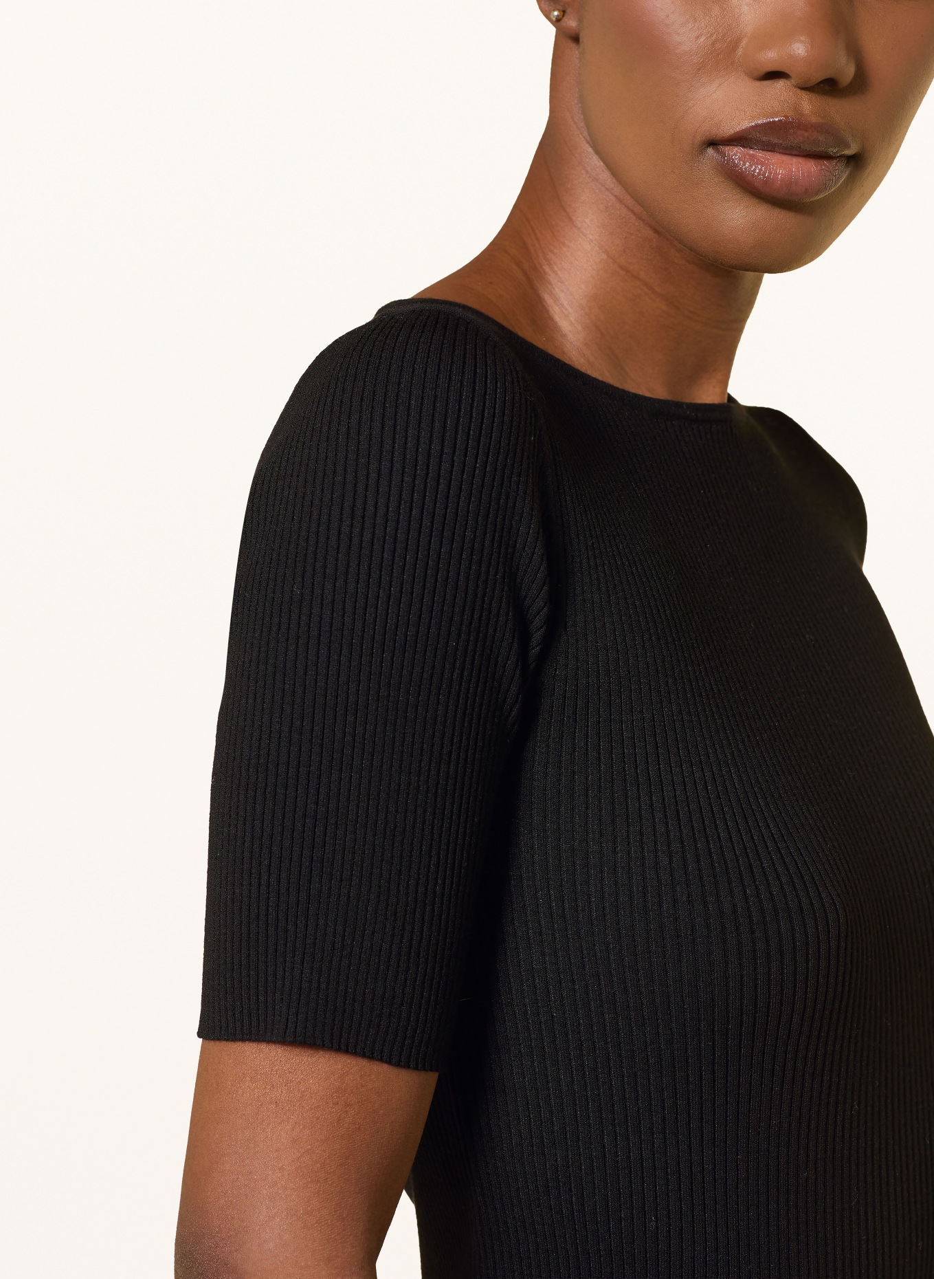 WEEKEND Max Mara Gebreid shirt GOLA: ZWART