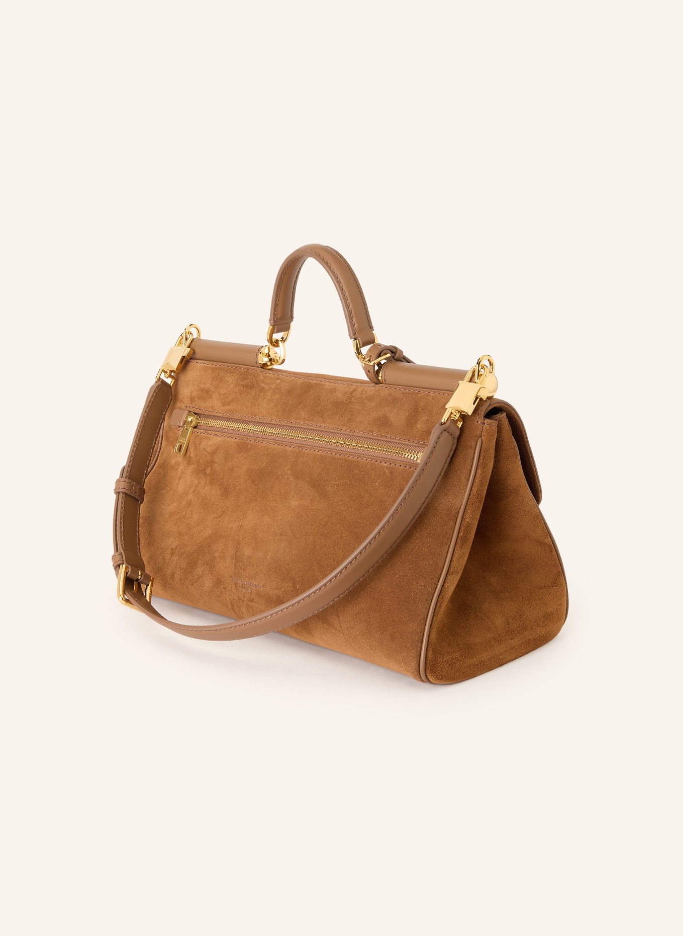 DOLCE & GABBANA MY SICILY MEDIUM Handbag: COGNAC / GOLD