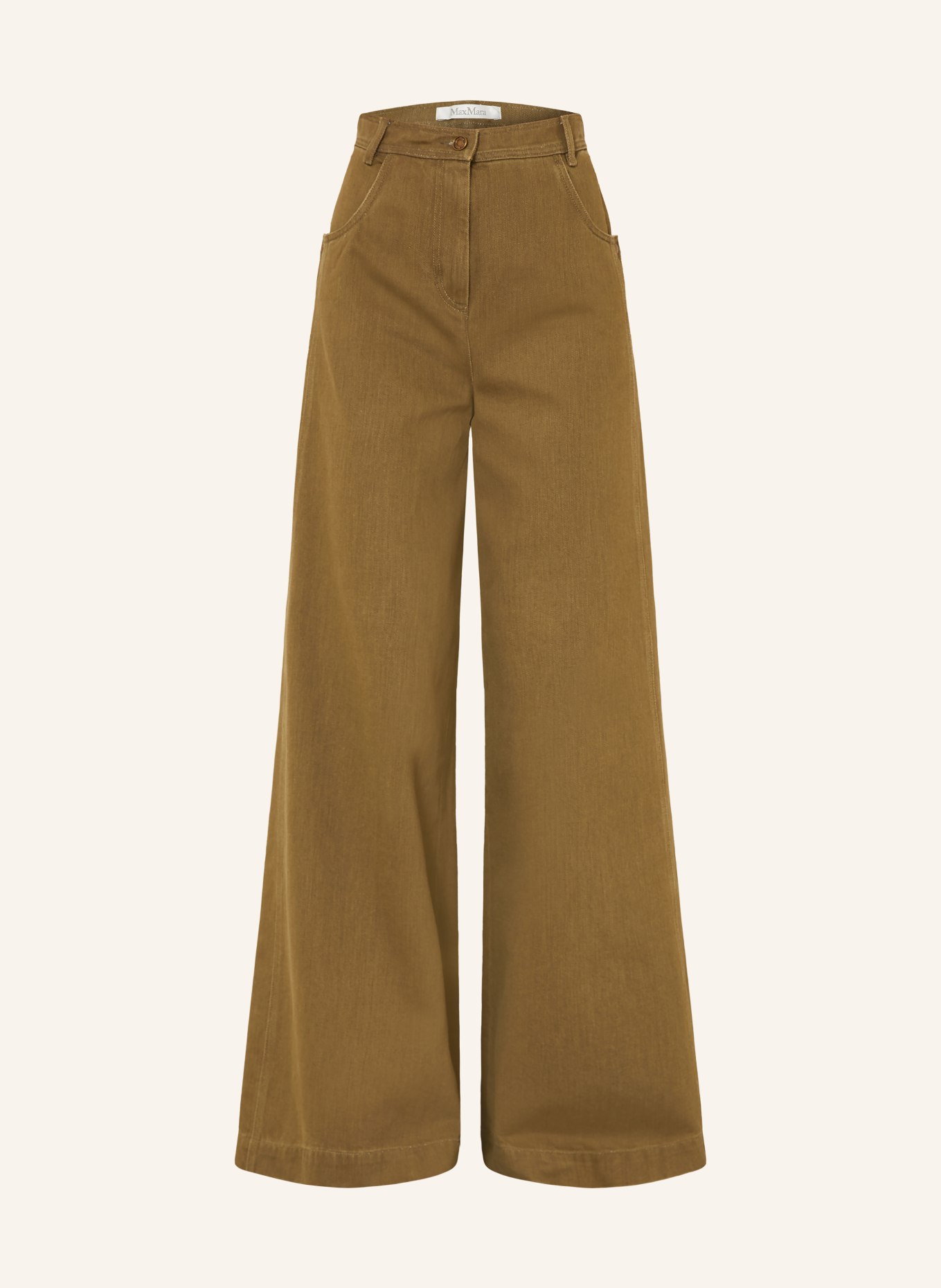 Max Mara ALAMARO Wide-Leg jeans: 002 khaki green