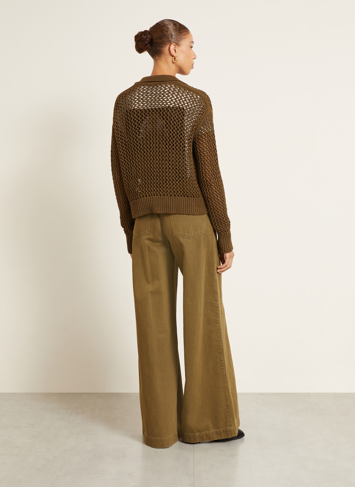 Max Mara ALAMARO Wide-Leg jeans: 002 khaki green