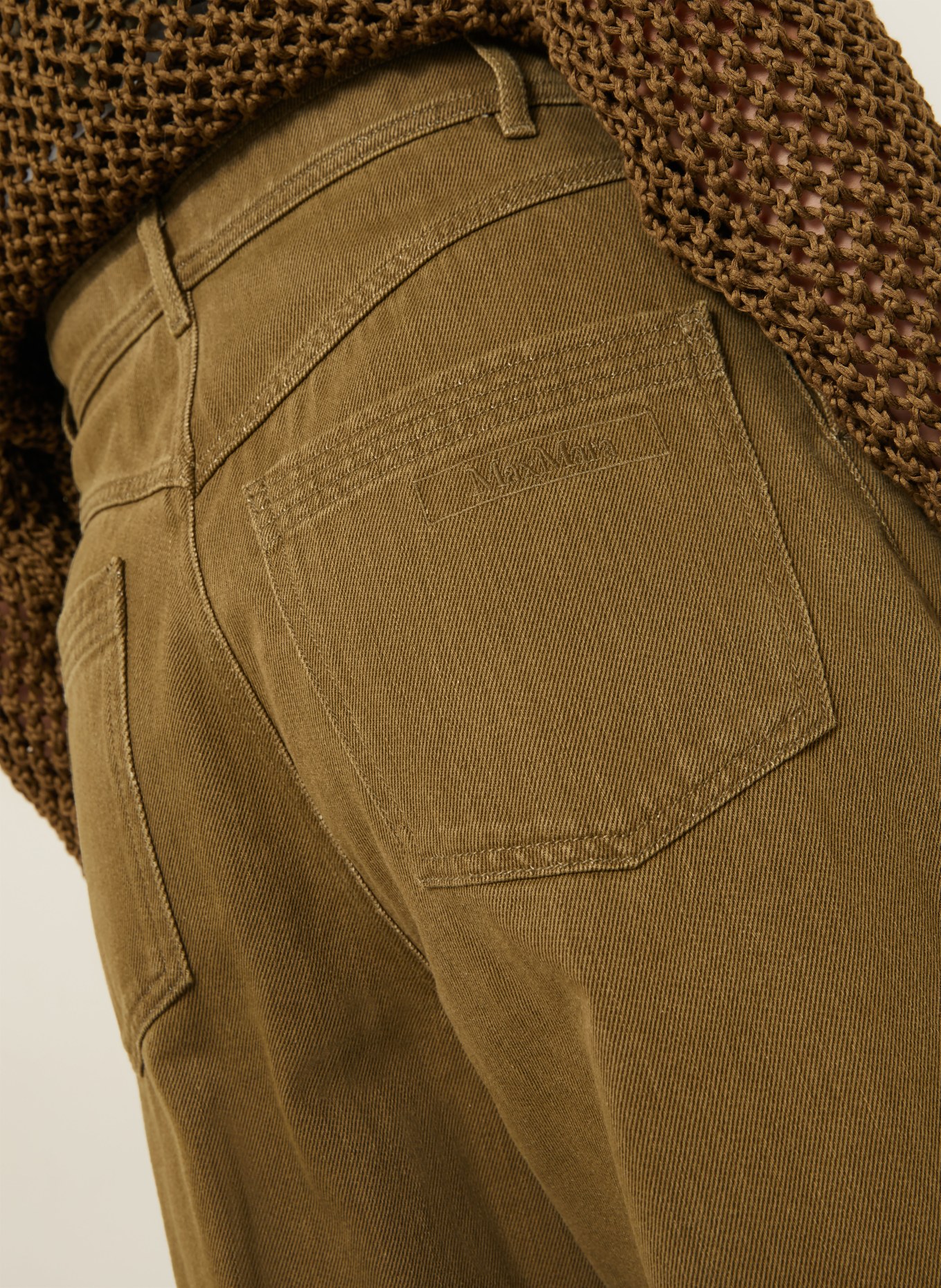 Max Mara ALAMARO Wide-Leg jeans: 002 khaki green