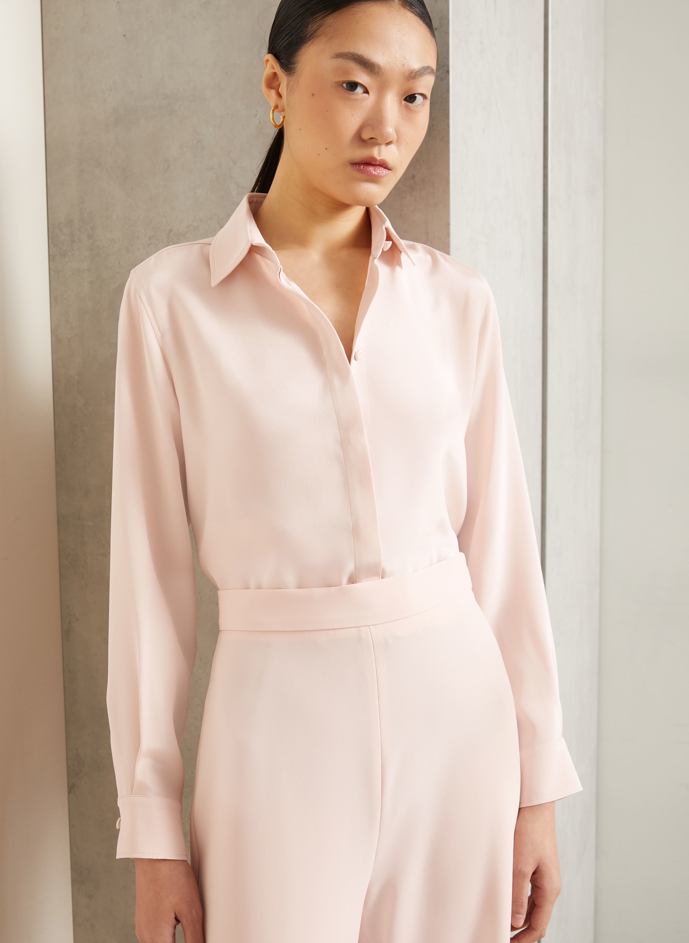 Max Mara GERANIO-bluse i silke: ROSÉ