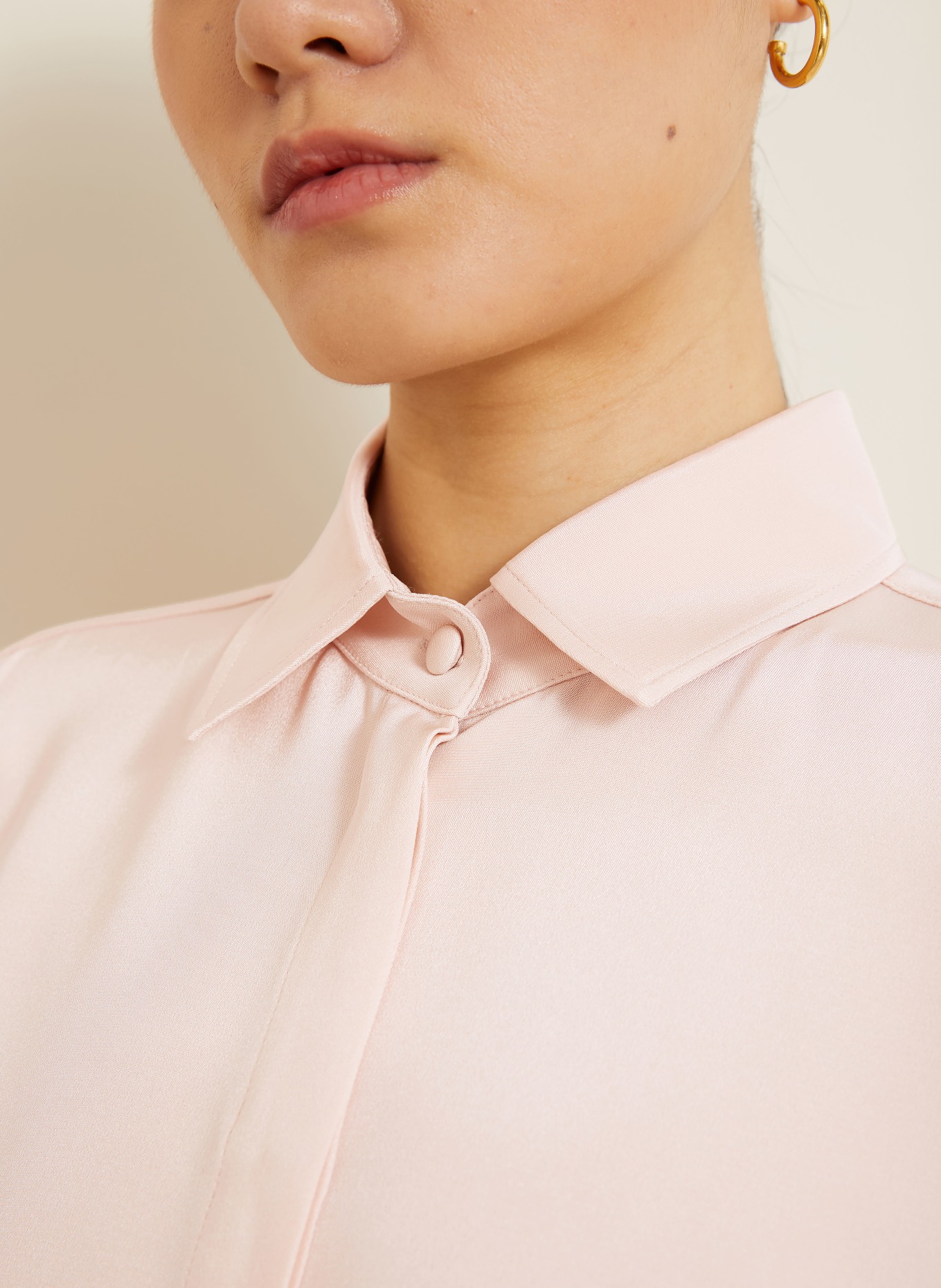 Max Mara GERANIO-bluse i silke: ROSÉ