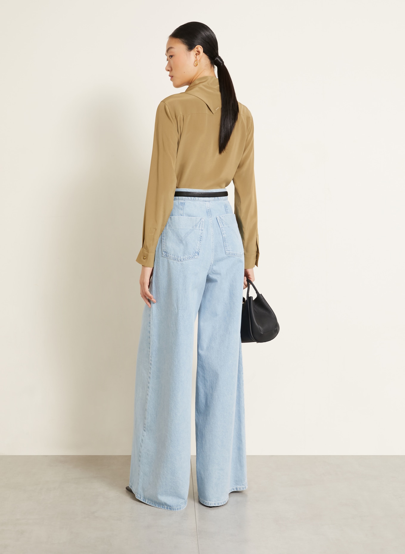 Max Mara DRY Silk Blouse: KHAKI