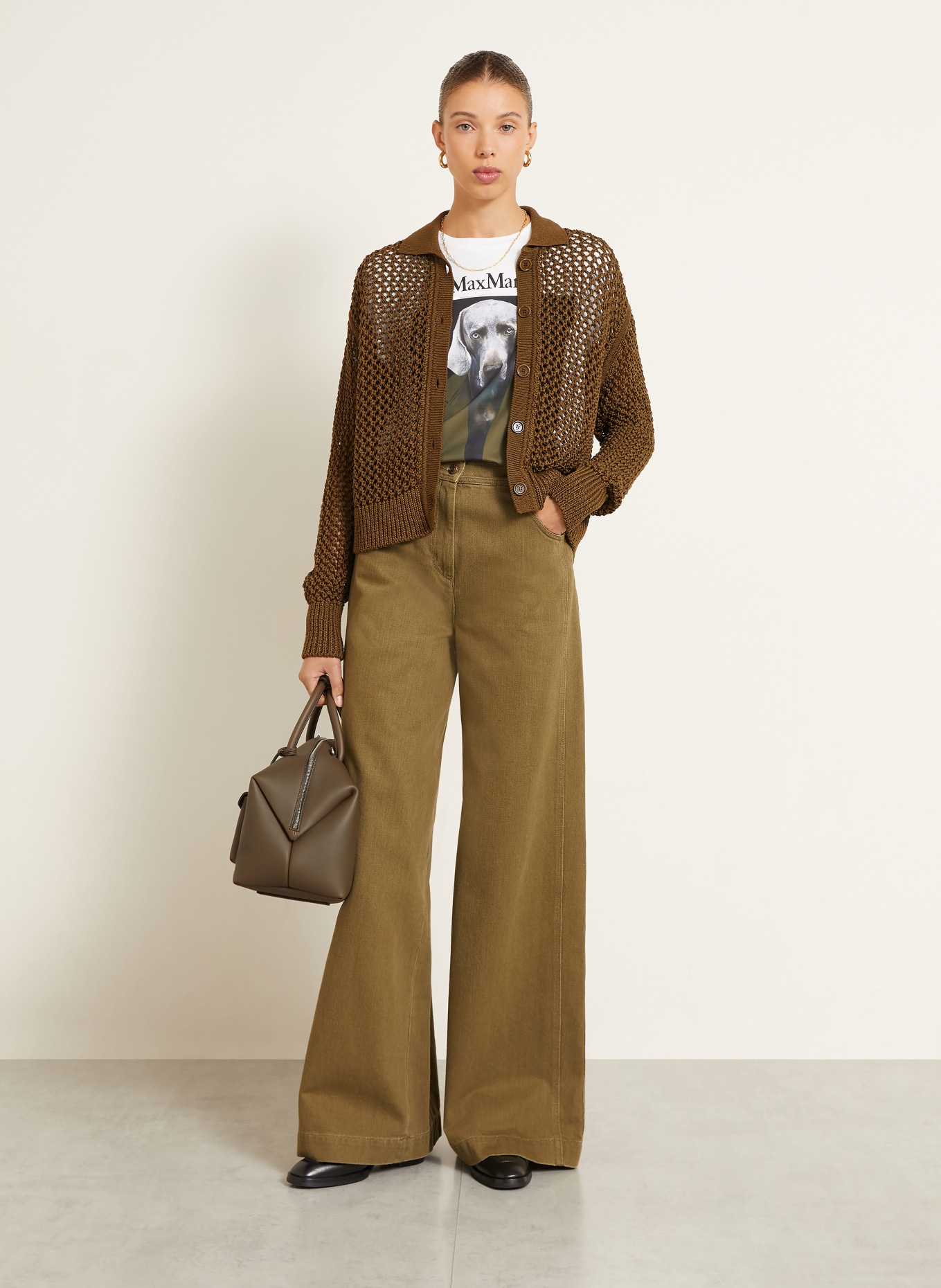 Max Mara FILM Cardigan: KHAKI