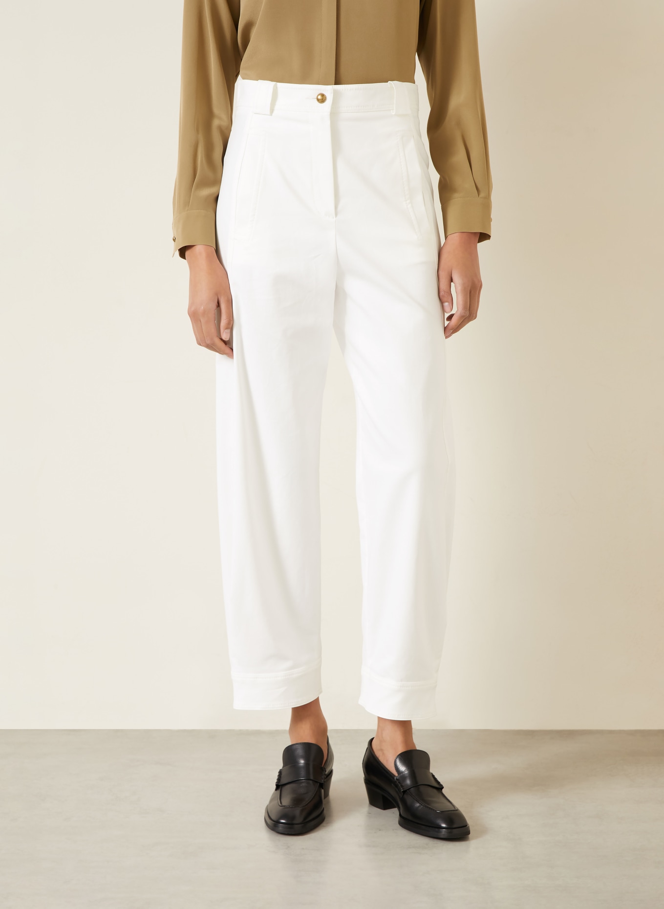 Max Mara ADORNI Trousers: WHITE