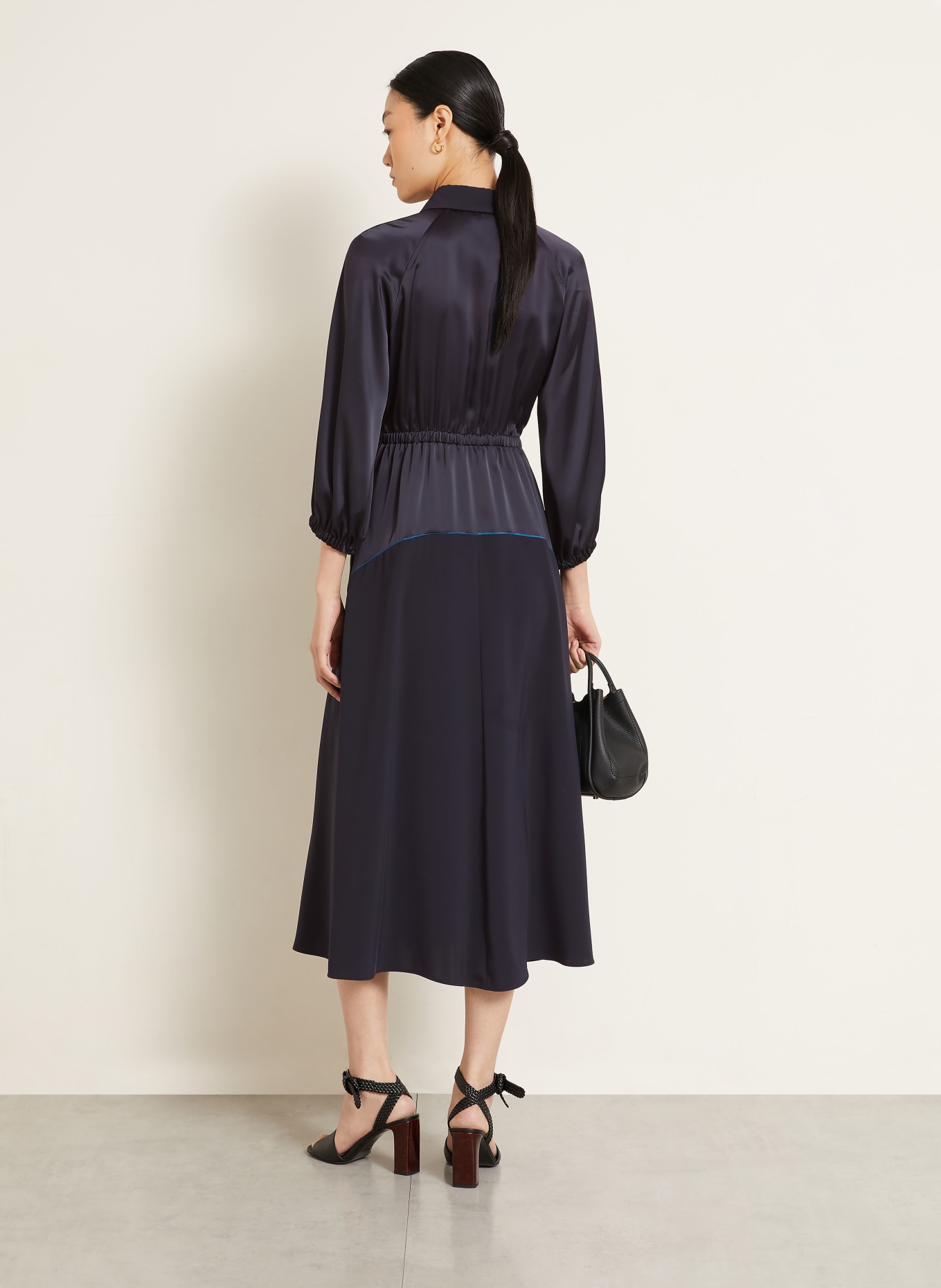 Max Mara Hemdblusenkleid PELOTA: SCHWARZ