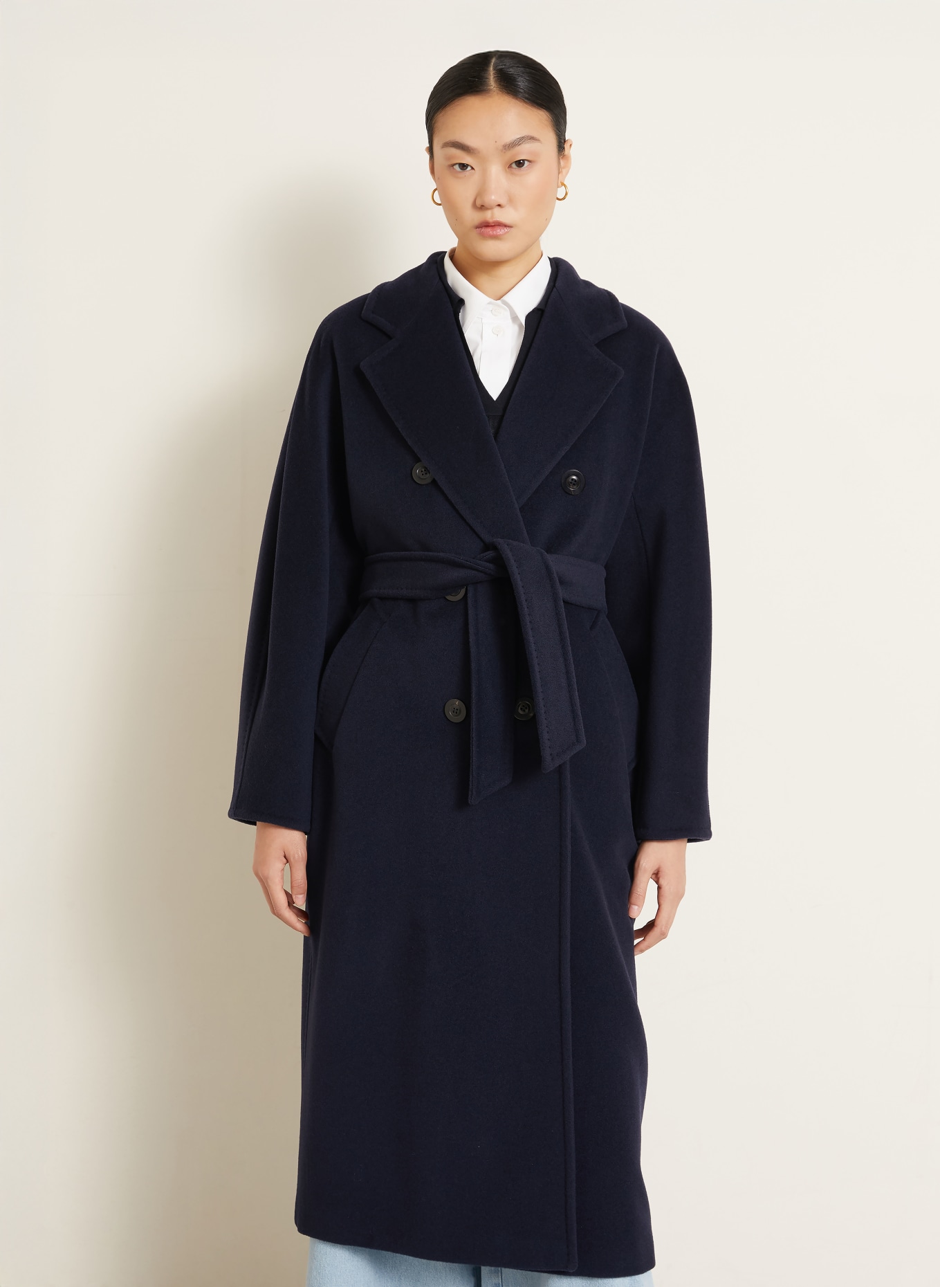 Max Mara Ullkappa MADAME: MÖRKBLÅ